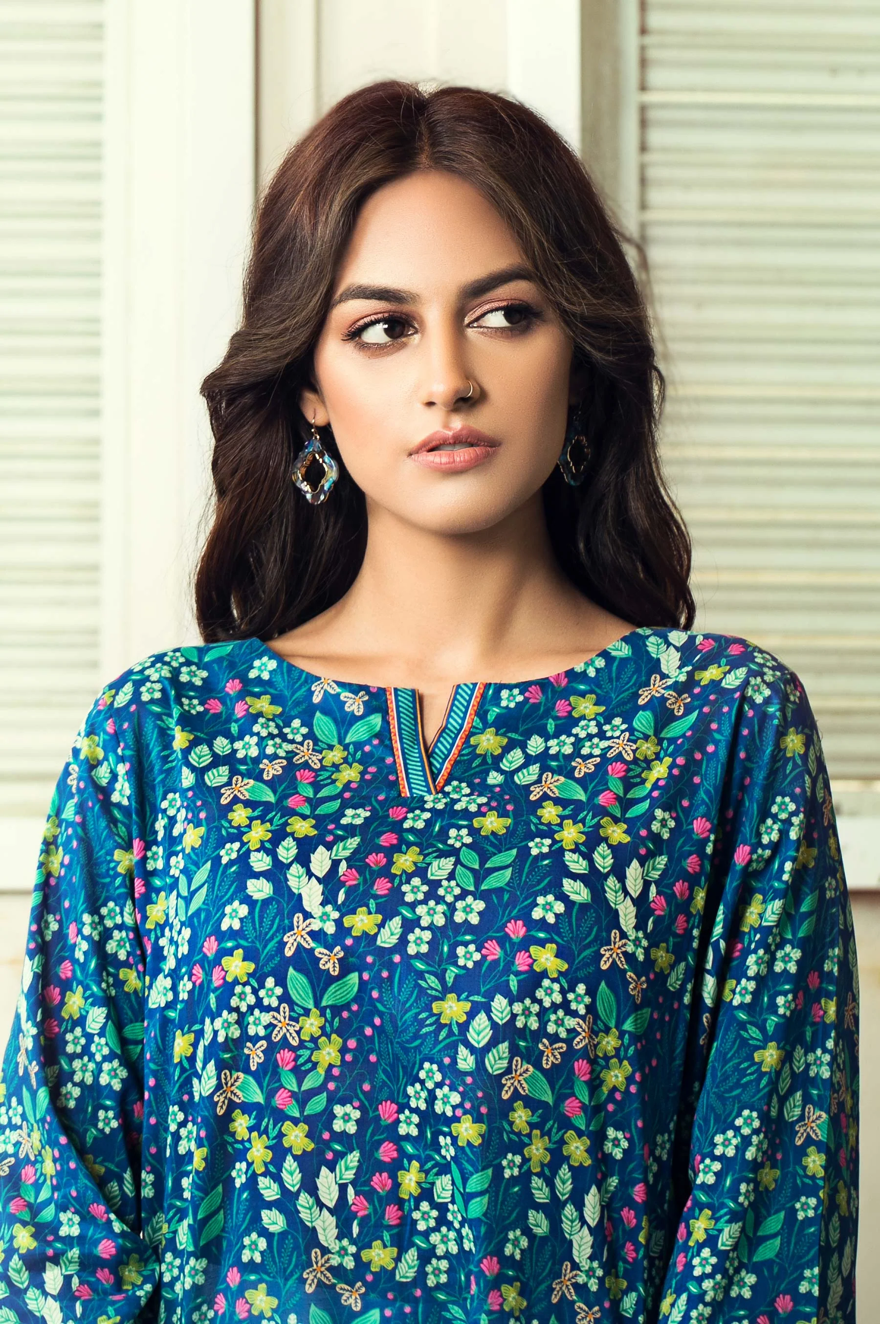 Stitched 1 Piece Digital Printed Cambric Shirt - Image 3