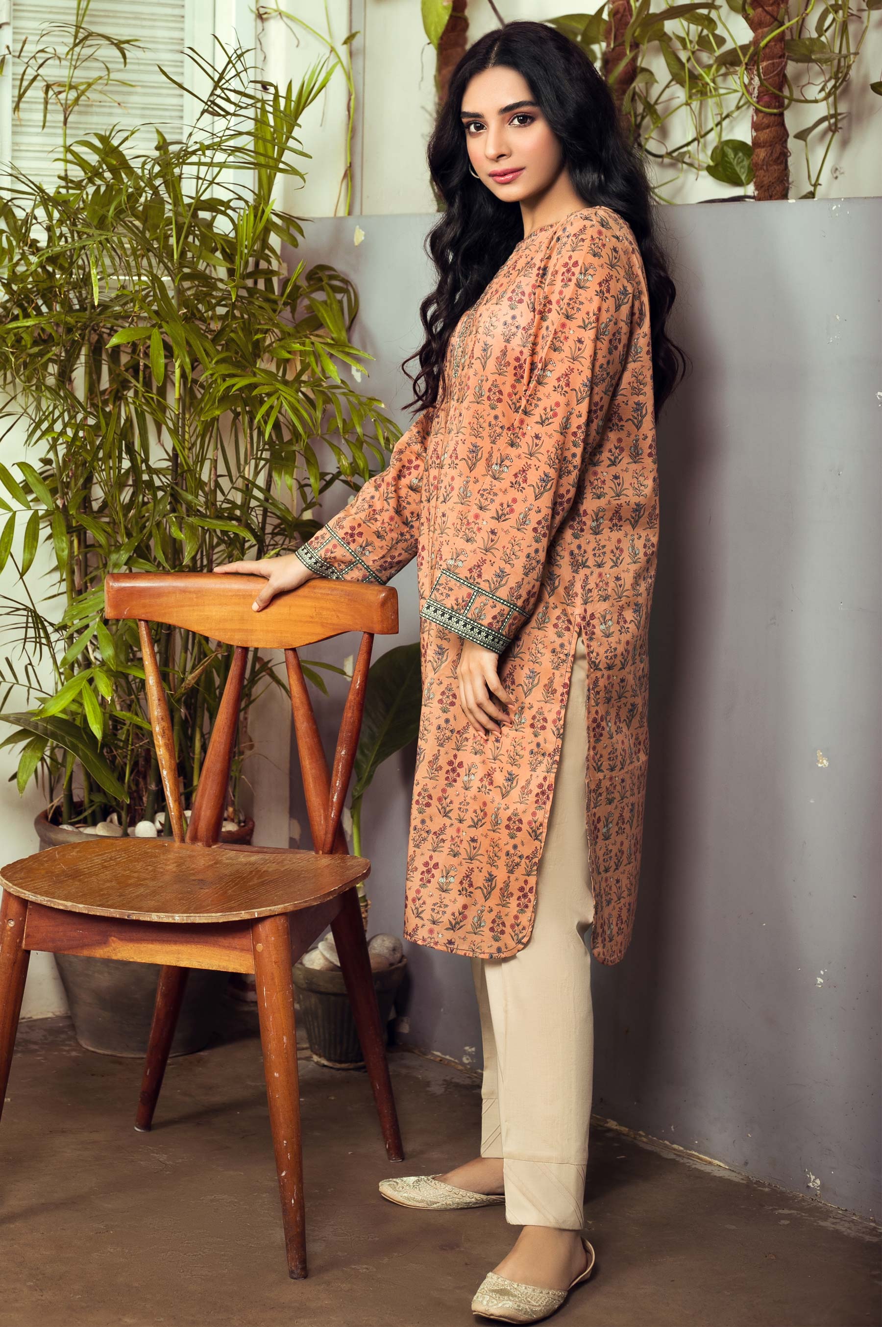 Stitched 1 Piece Digital Printed Cambric Shirt - Image 4
