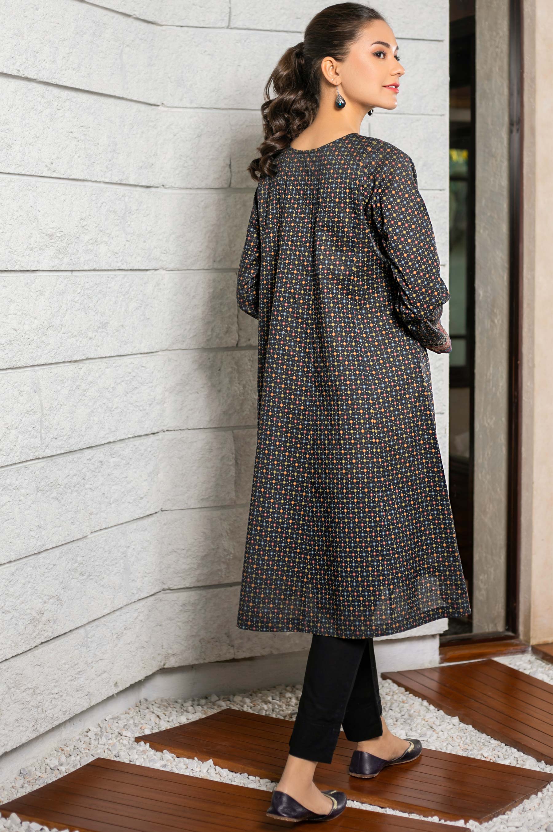 Stitched 1 Piece Digital Printed Cambric Shirt - Image 2