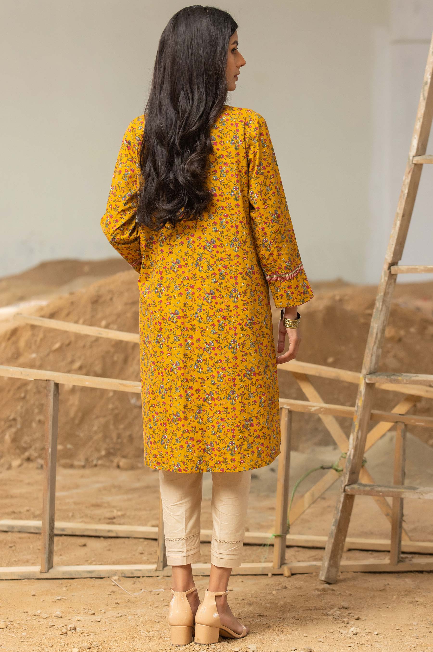 Stitched 1 Piece Digital Printed Cambric Shirt - Image 2