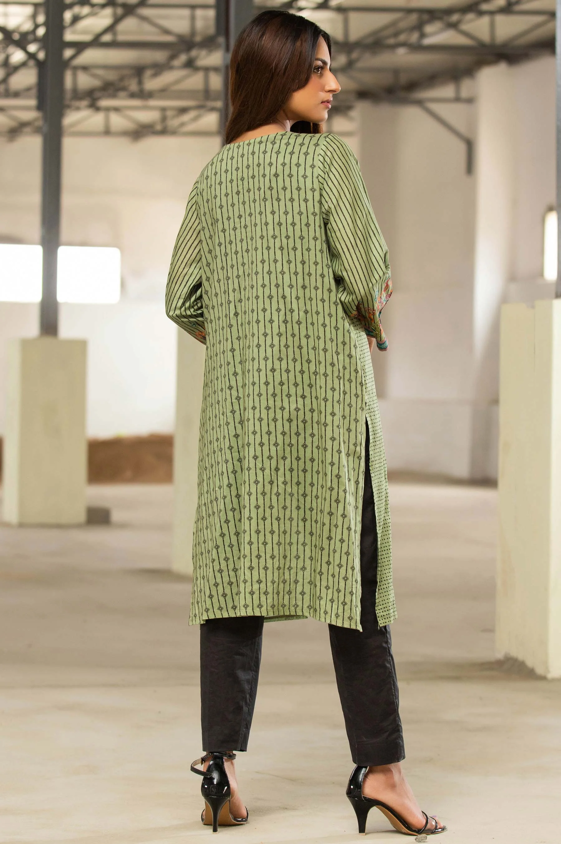 Stitched 1 Piece Digital Printed Cambric Shirt - Image 2