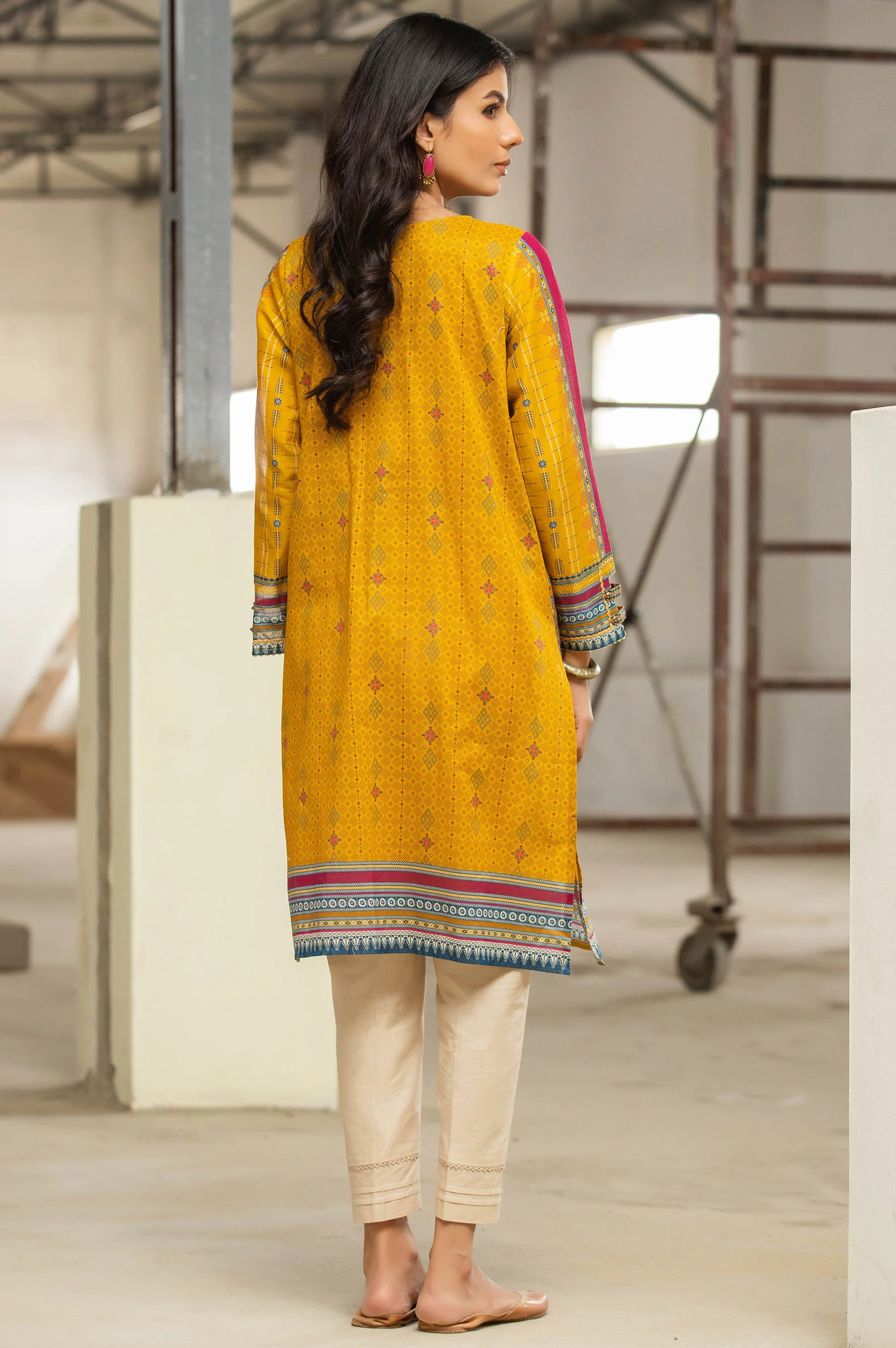 Stitched 1 Piece Digital Printed Cambric Shirt - Image 5