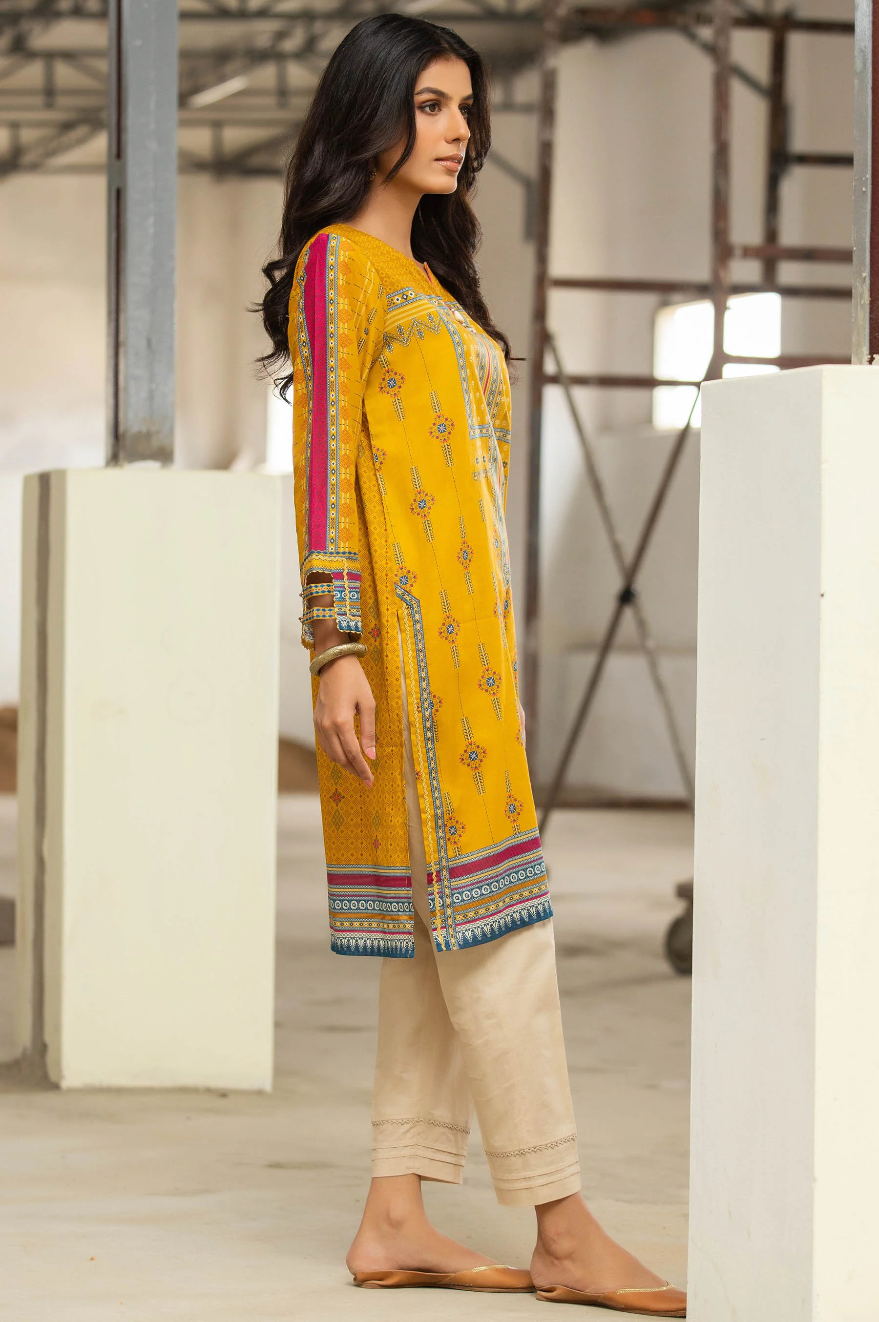 Stitched 1 Piece Digital Printed Cambric Shirt - Image 6