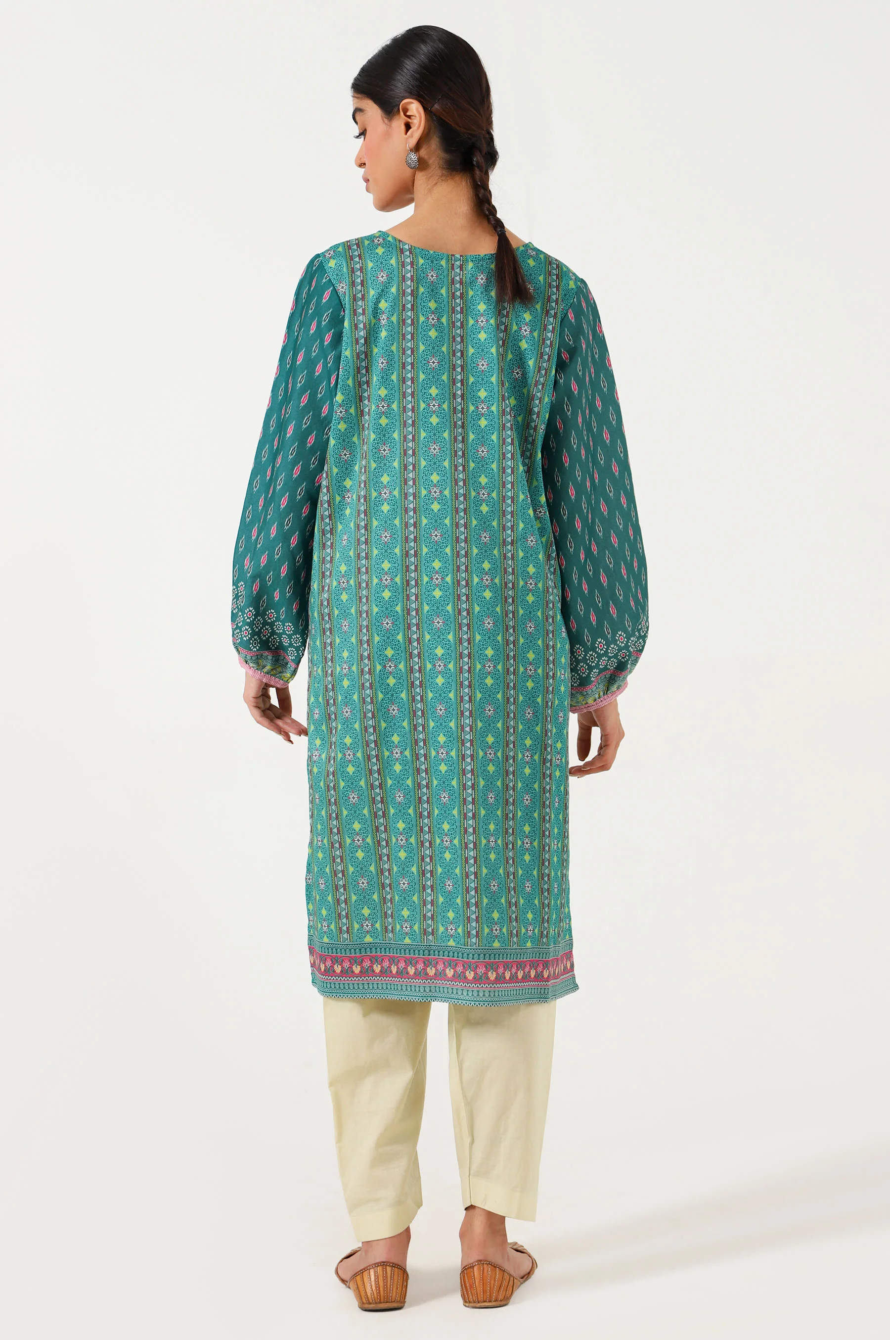 Stitched 1 Piece Digital Printed Cambric Shirt - Image 3