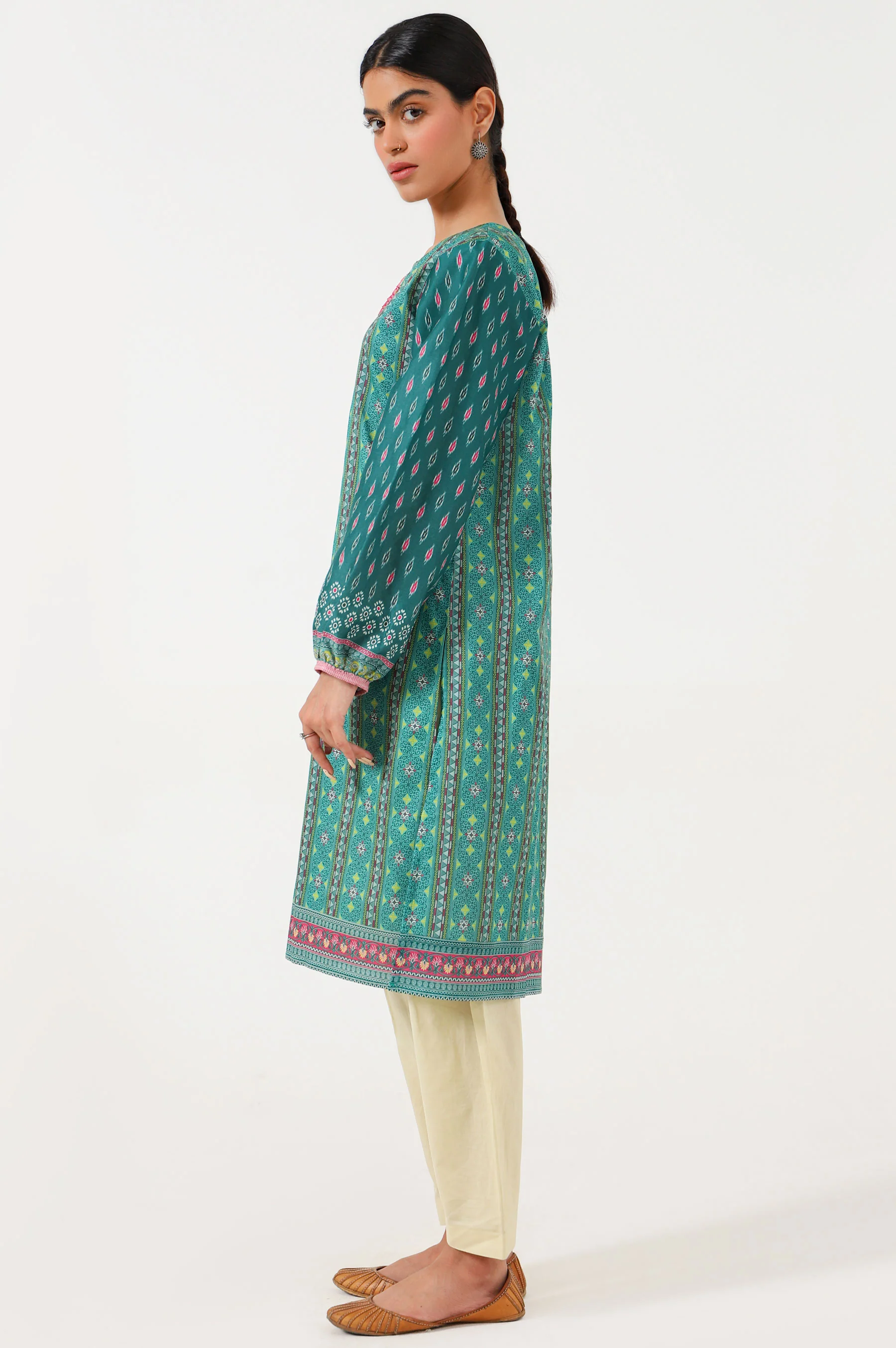 Stitched 1 Piece Digital Printed Cambric Shirt - Image 4
