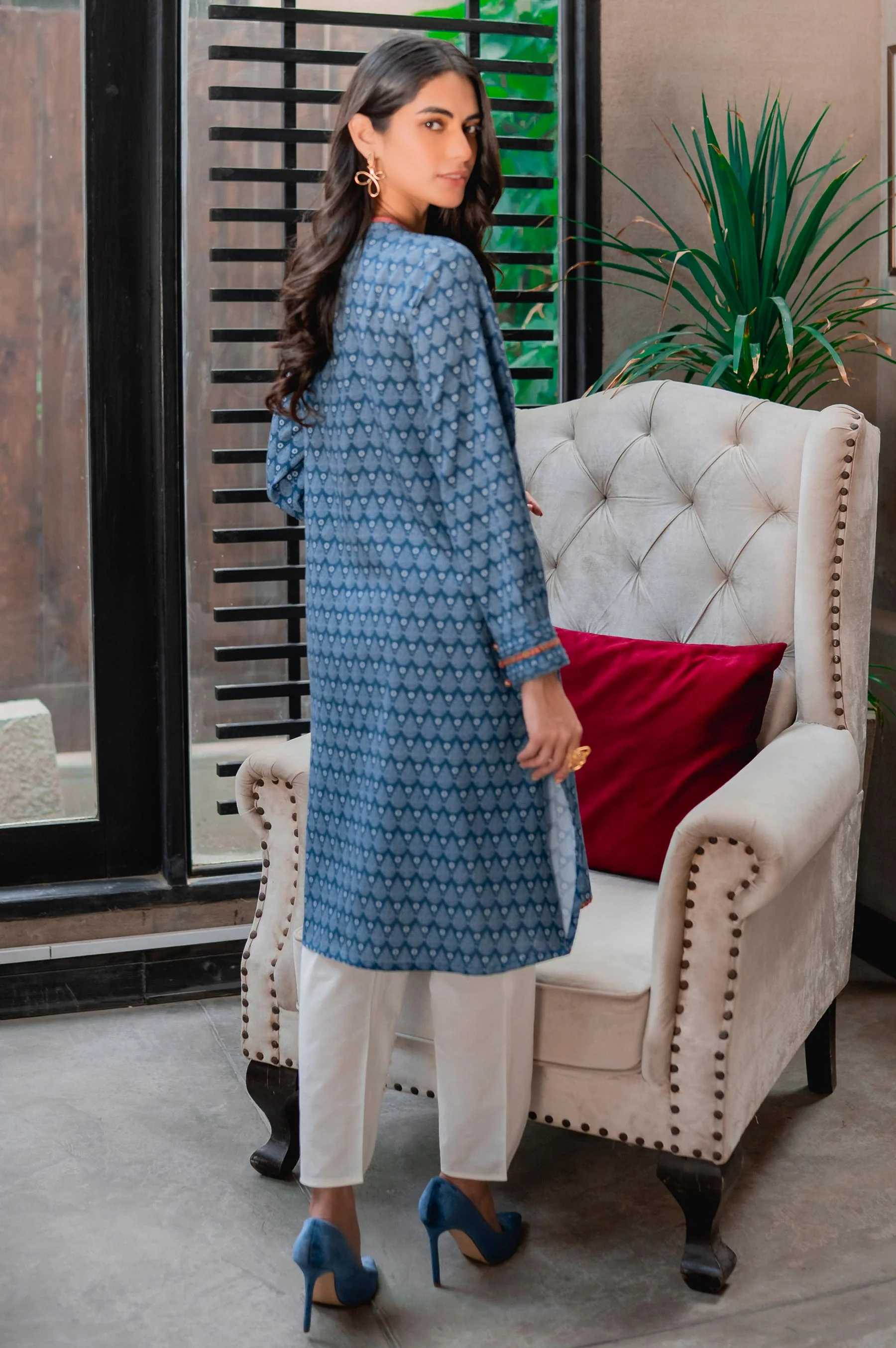 Stitched 1 Piece Digital Printed Cottel Shirt - Image 2