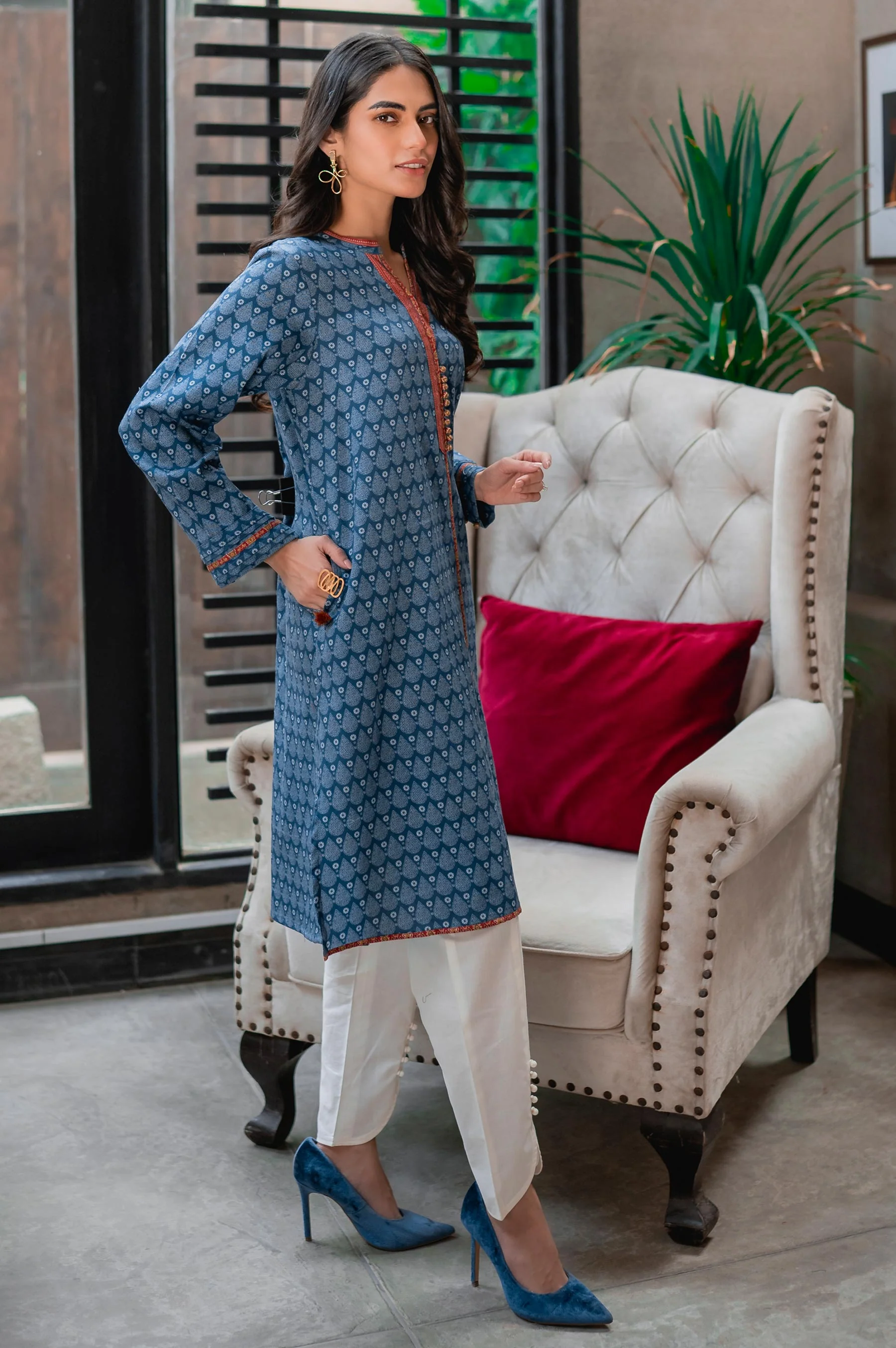 Stitched 1 Piece Digital Printed Cottel Shirt - Image 4