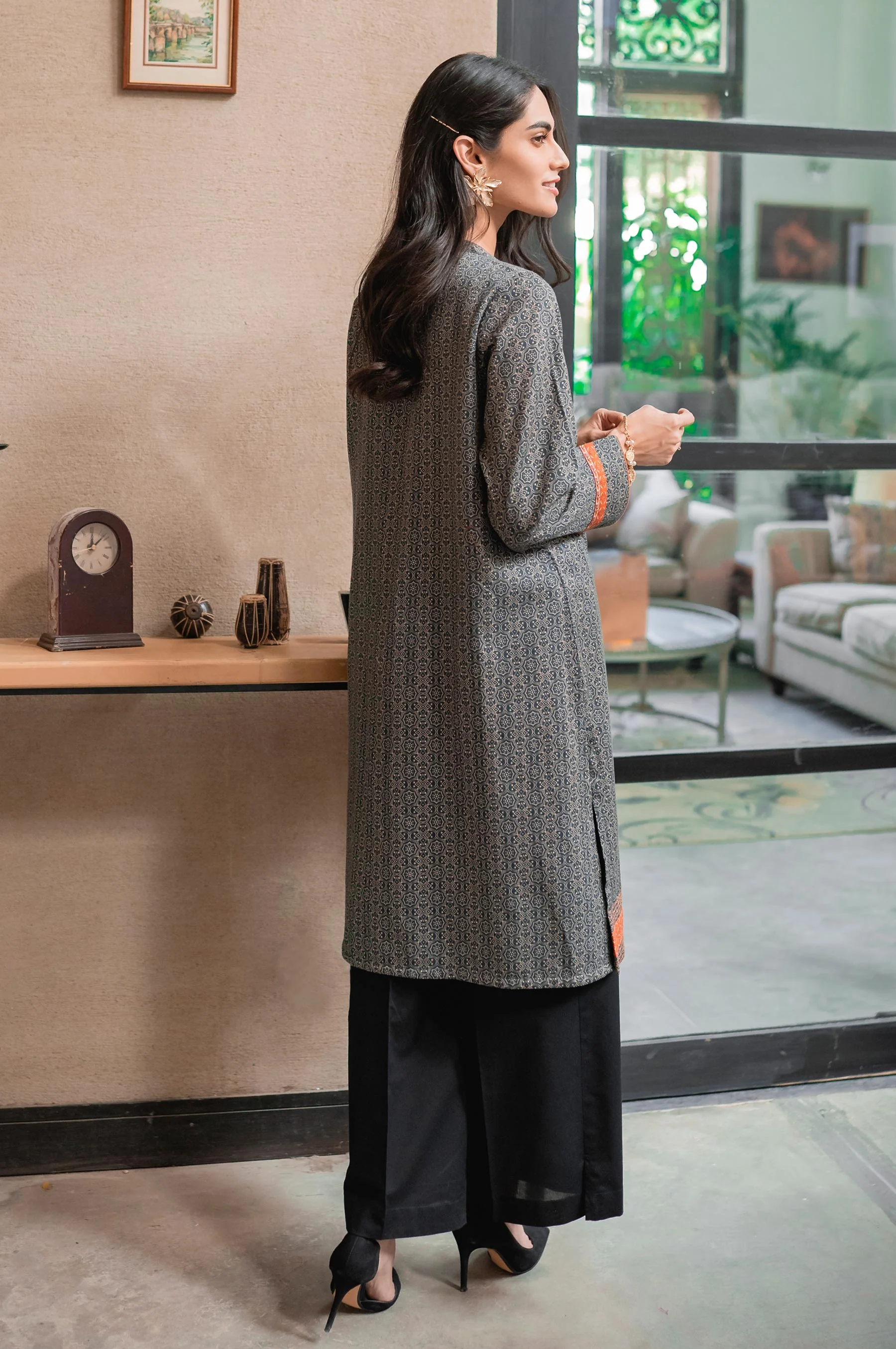Stitched 1 Piece Digital Printed Cottel Shirt - Image 2