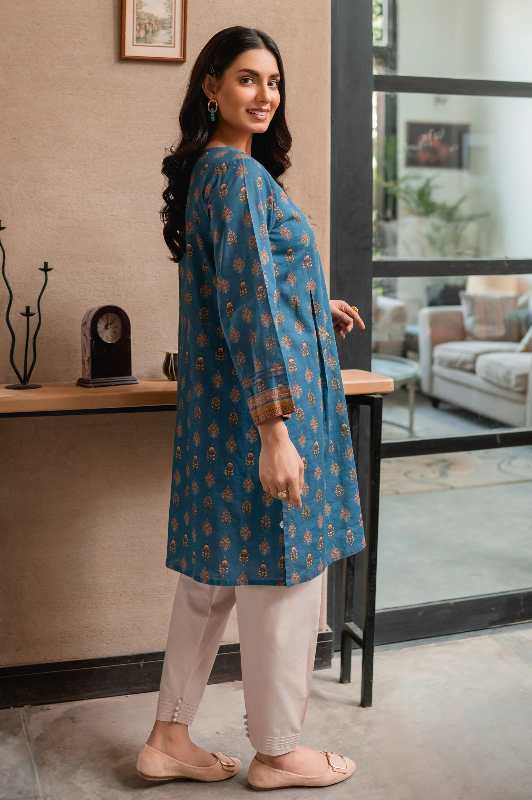 Stitched 1 Piece Digital Printed Cottel Shirt - Image 2