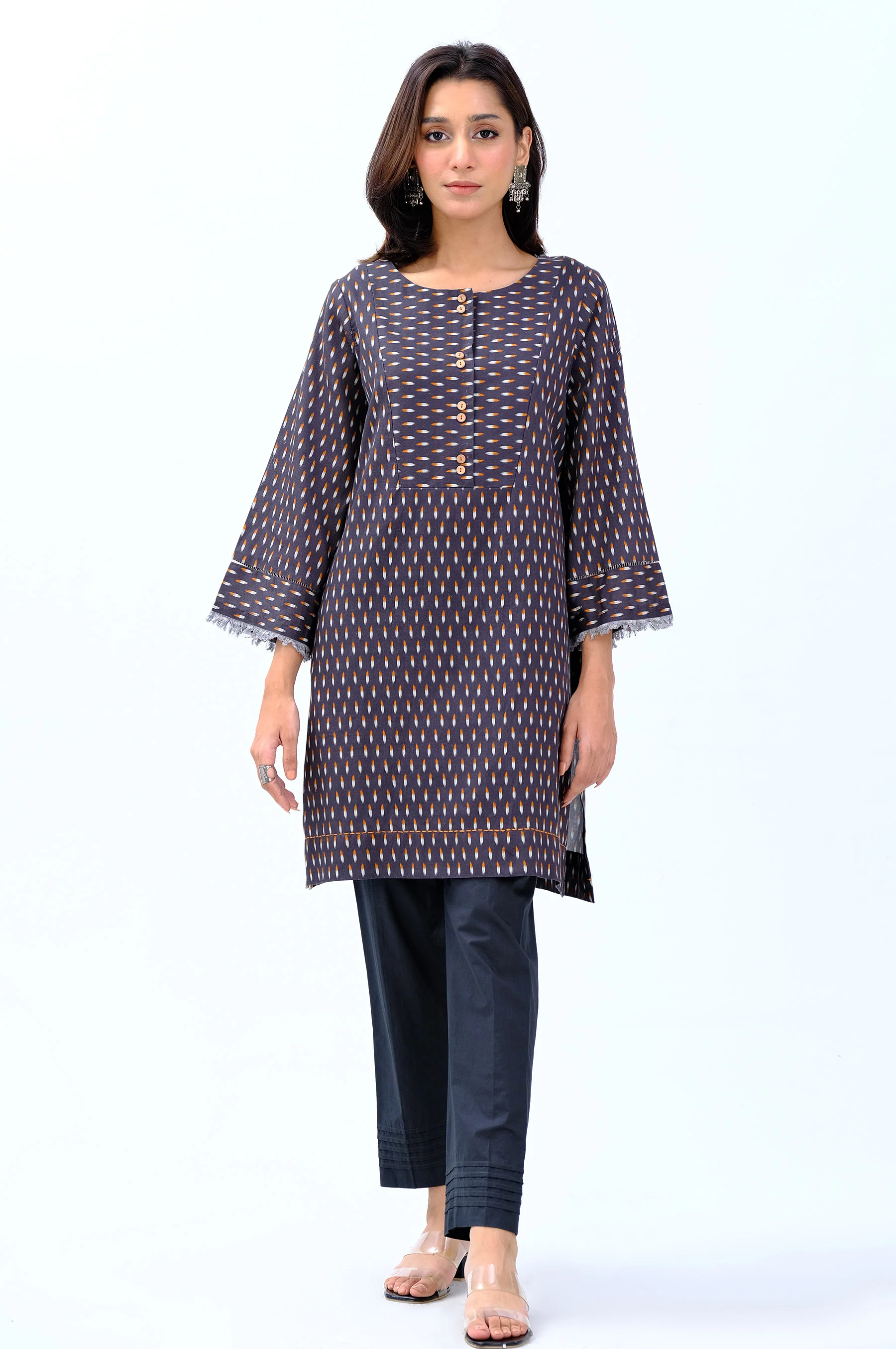 Stitched 1 Piece Digital Printed Cottel Shirt - Image 2