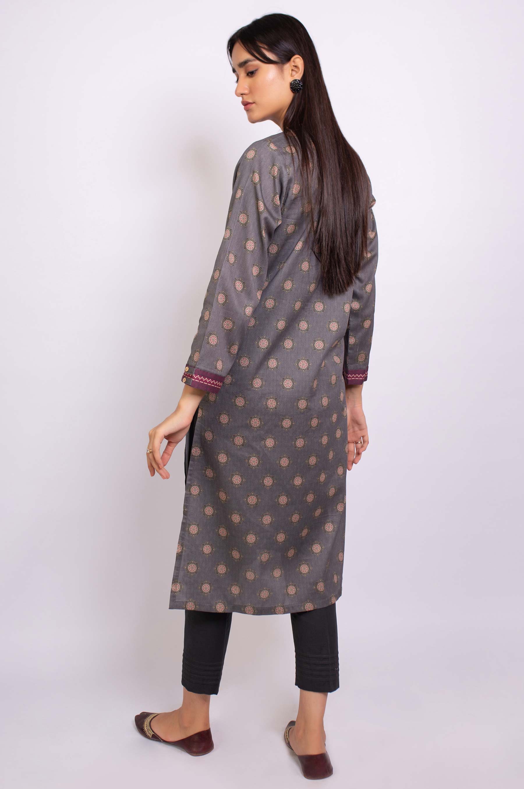 Stitched 1 Piece Digital Printed Cottel Shirt - Image 3