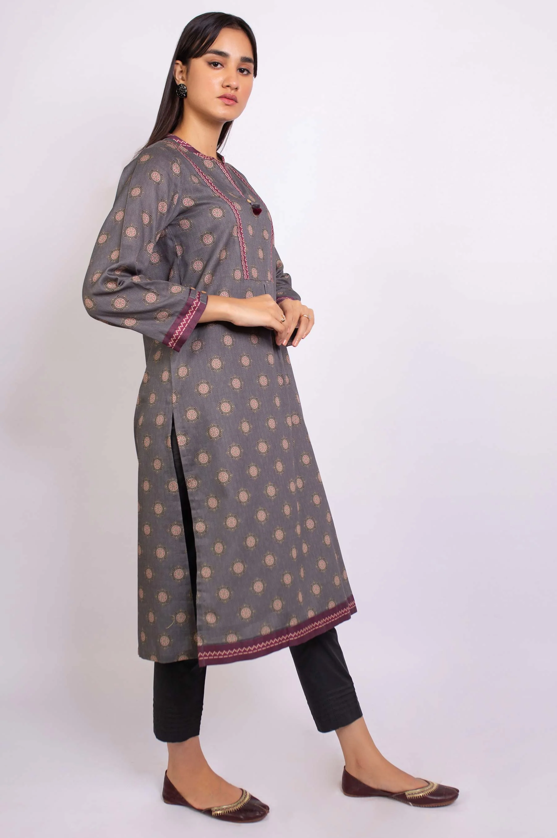 Stitched 1 Piece Digital Printed Cottel Shirt - Image 4