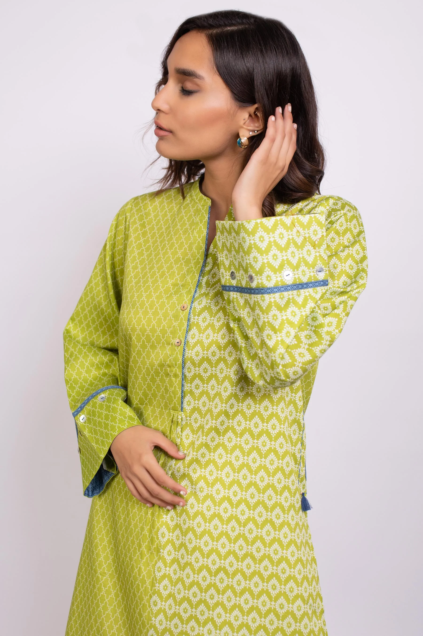 Stitched 1 Piece Digital Printed Cottel Shirt - Image 3