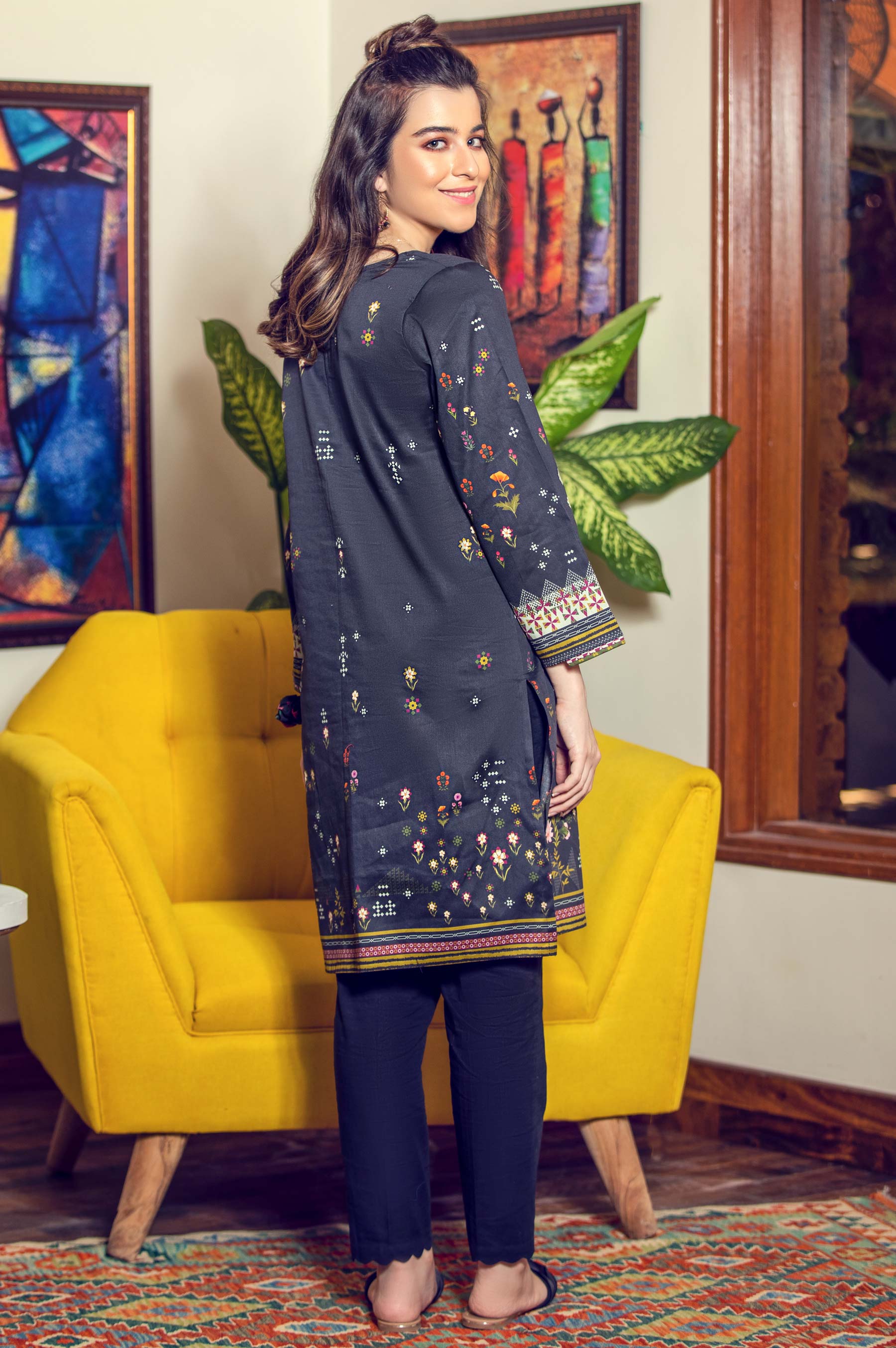 Stitched 1 Piece Digital Printed Cottel Shirt - Image 2