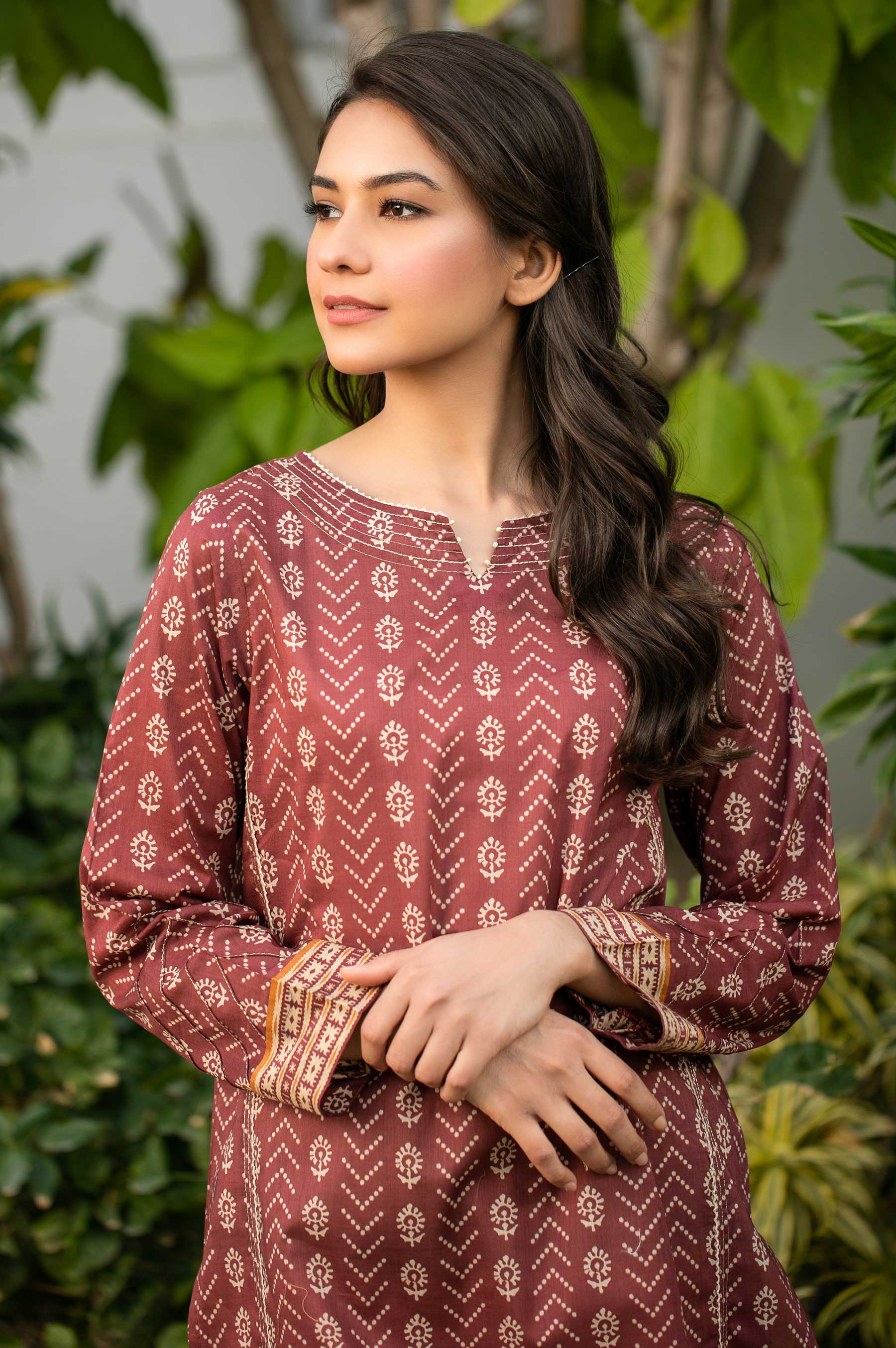 Stitched 1 Piece Digital Printed Doria Lawn Shirt - Image 3