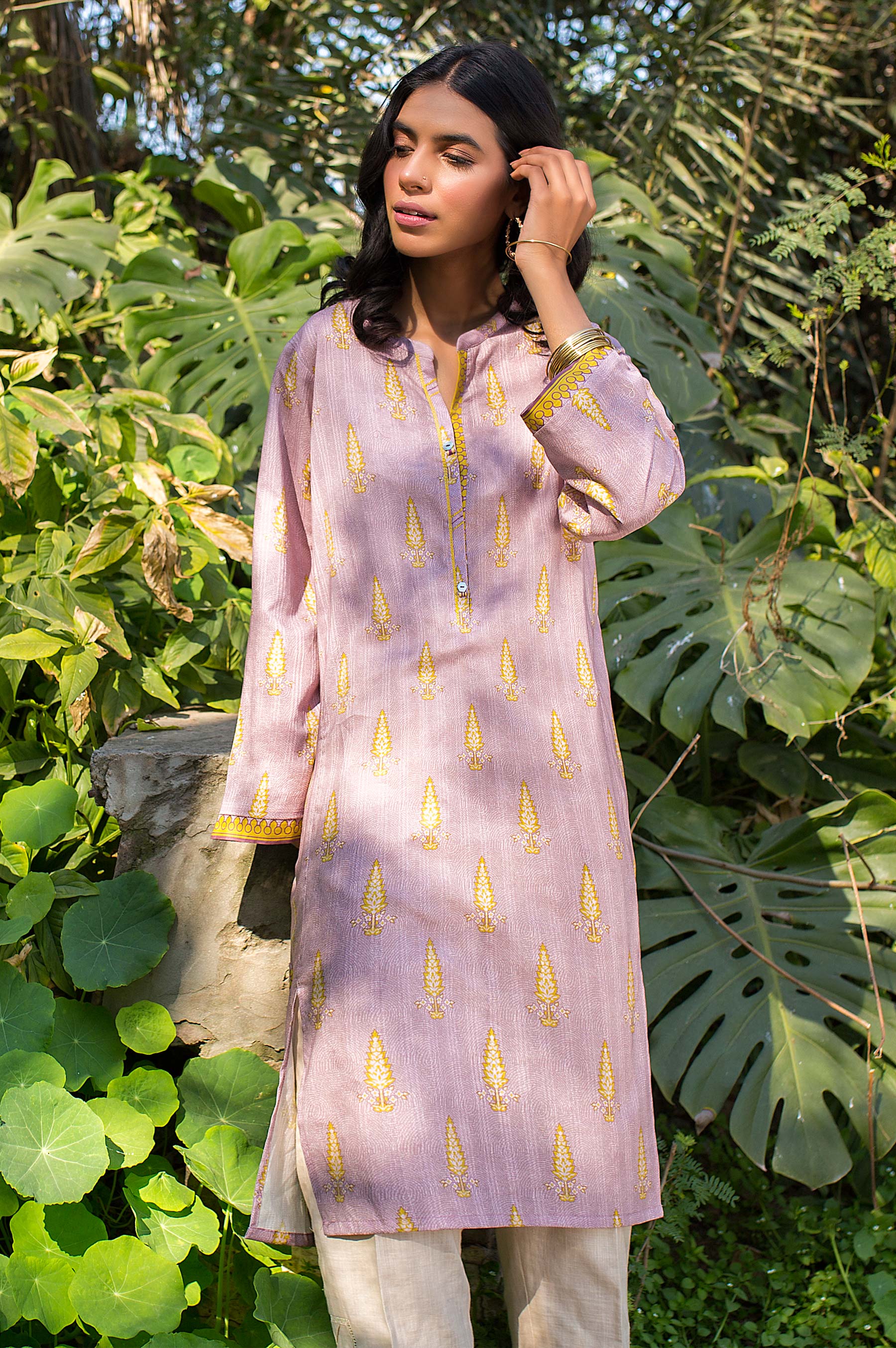 Stitched 1 Piece Digital Printed Doria Lawn Shirt - Image 4