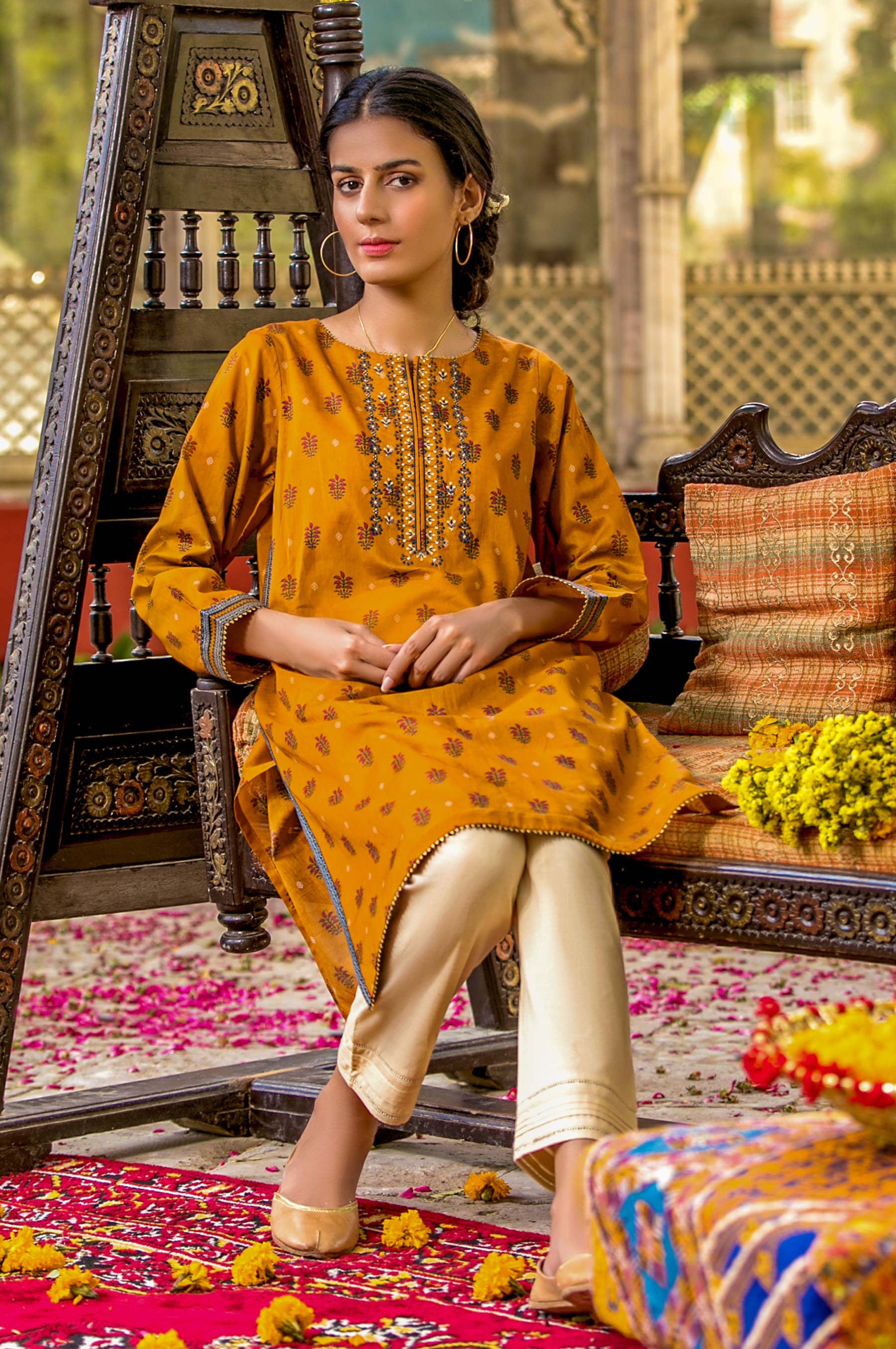 Stitched 1 Piece Digital Printed Doria Lawn Shirt - Image 3