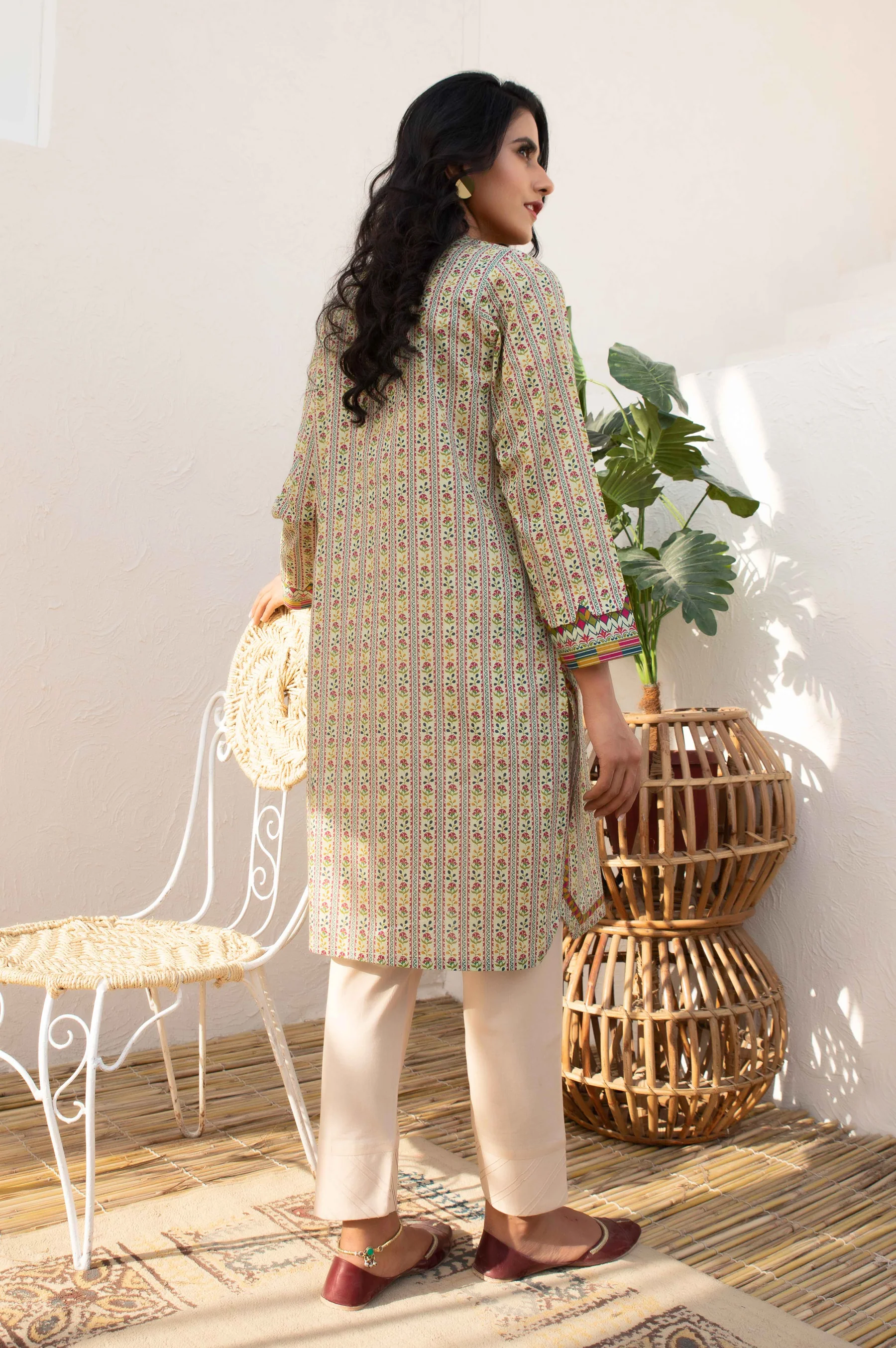 Stitched 1 Piece Digital Printed Doria Lawn Shirt - Image 3
