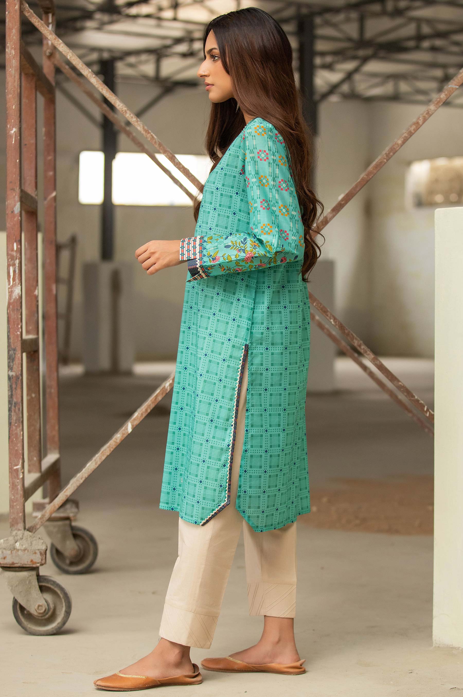 Stitched 1 Piece Digital Printed Doria Shirt - Image 4