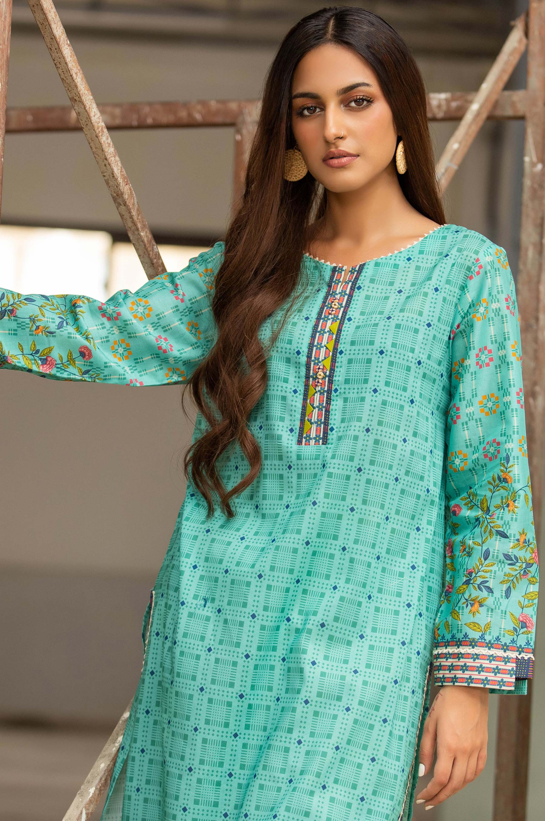Stitched 1 Piece Digital Printed Doria Shirt - Image 5