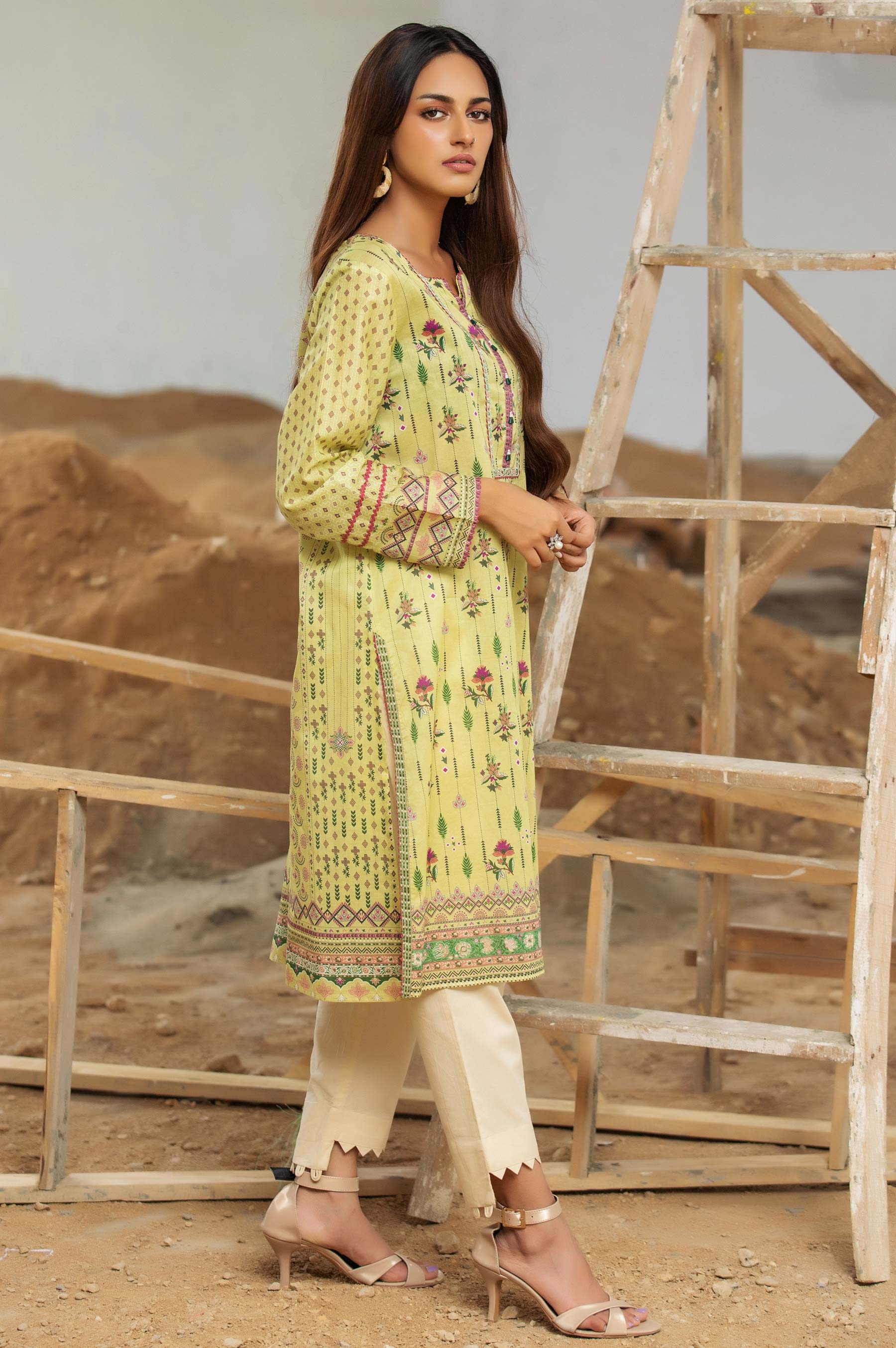Stitched 1 Piece Digital Printed Doria Shirt - Image 3