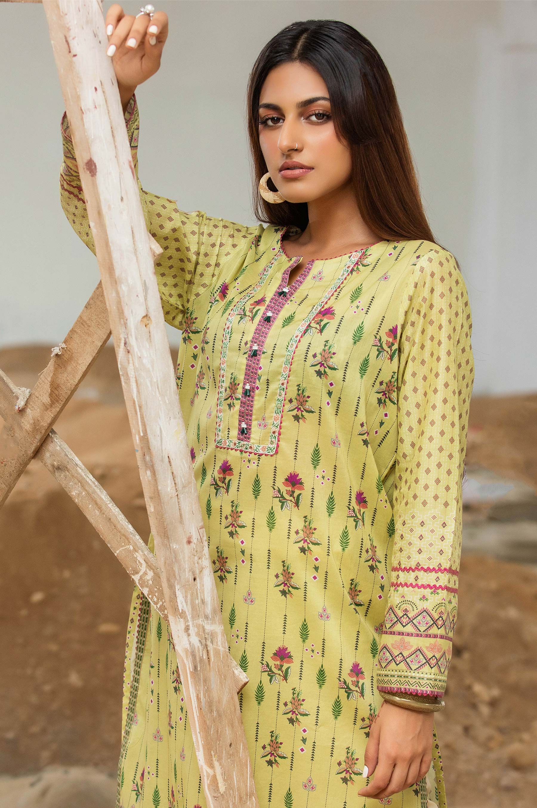 Stitched 1 Piece Digital Printed Doria Shirt - Image 5