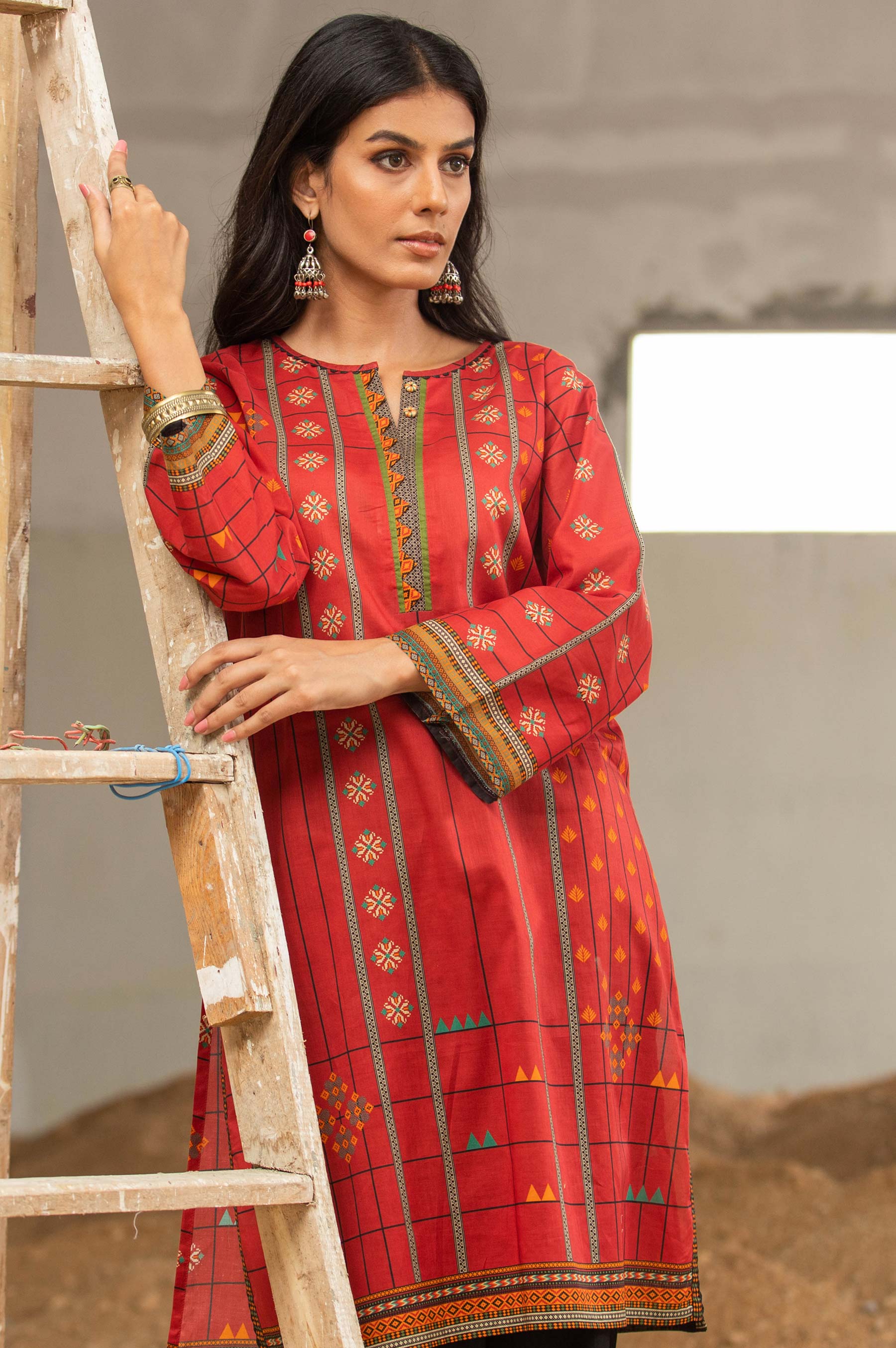 Stitched 1 Piece Digital Printed Doria Shirt - Image 3