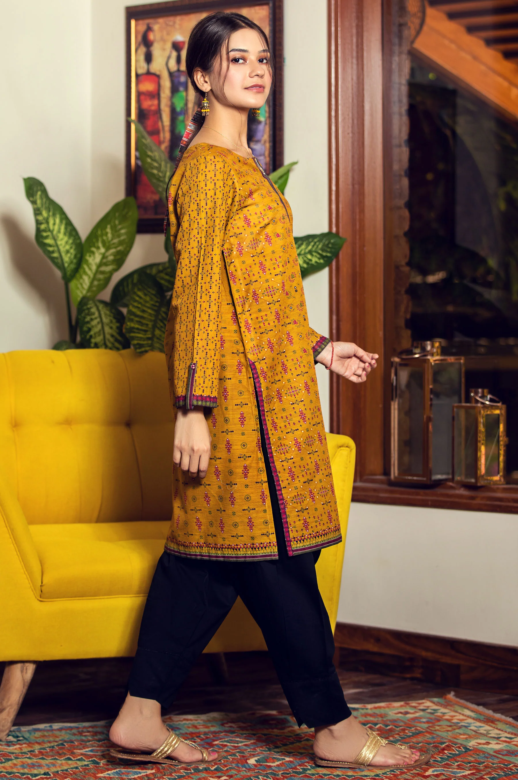 Stitched 1 Piece Digital Printed Khaddar Shirt - Image 3