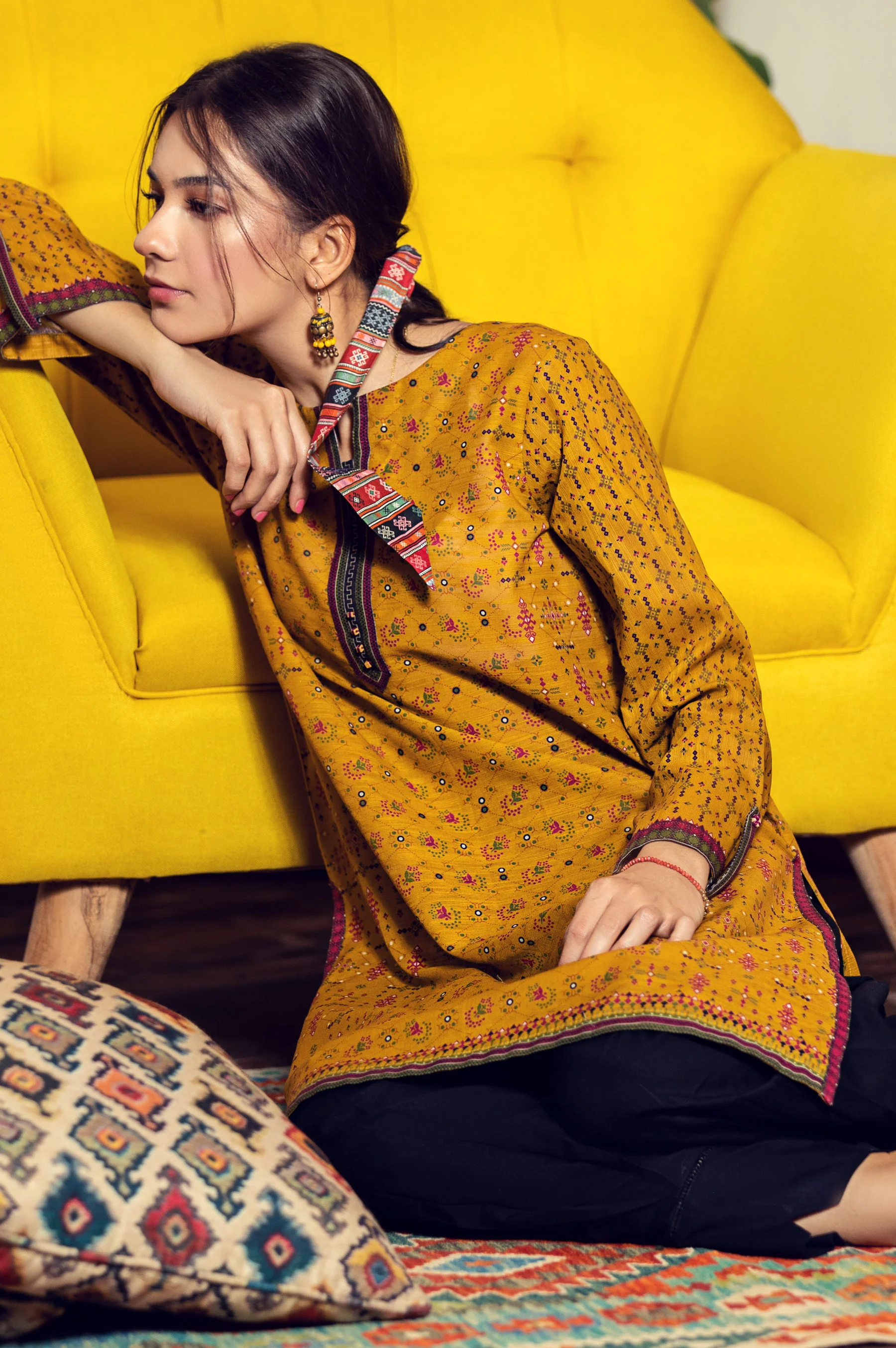 Stitched 1 Piece Digital Printed Khaddar Shirt - Image 4