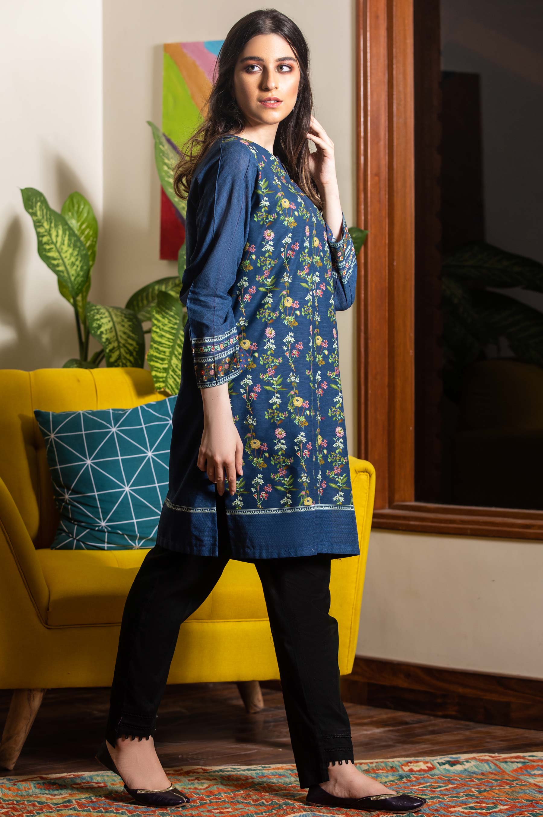 Stitched 1 Piece Digital Printed Khaddar Shirt - Image 3