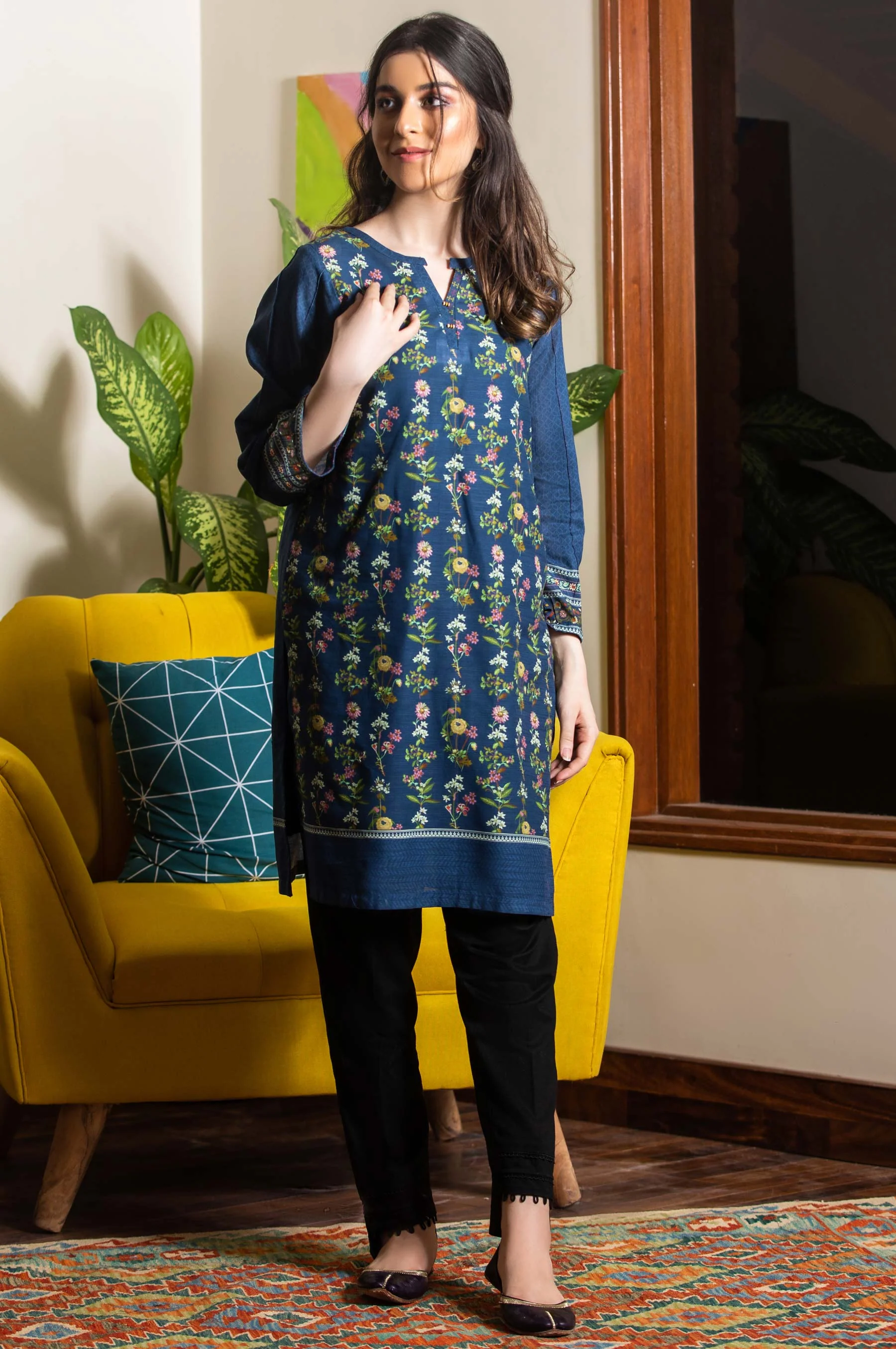 Stitched 1 Piece Digital Printed Khaddar Shirt - Image 4