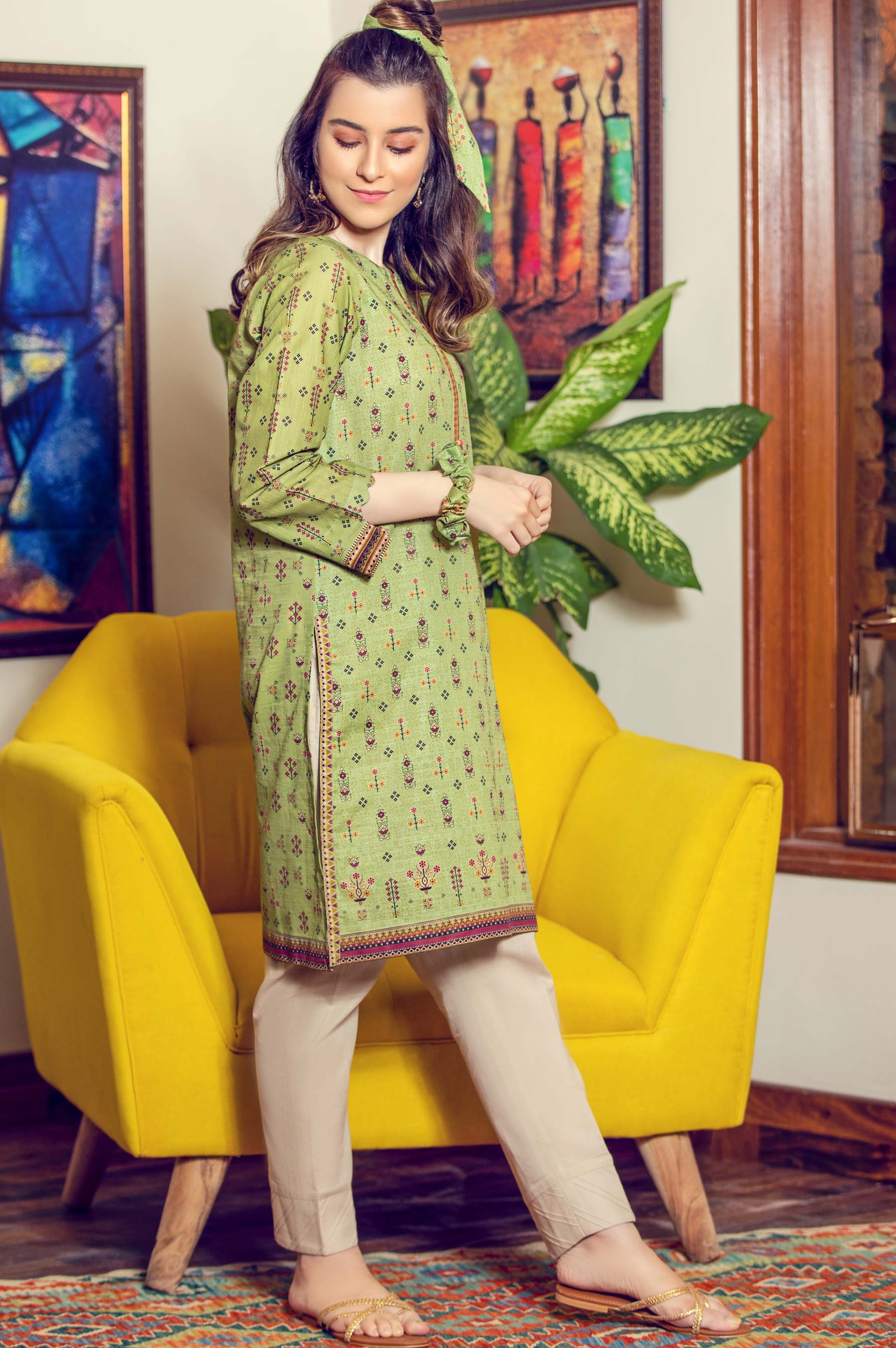 Stitched 1 Piece Digital Printed Khaddar Shirt - Image 3