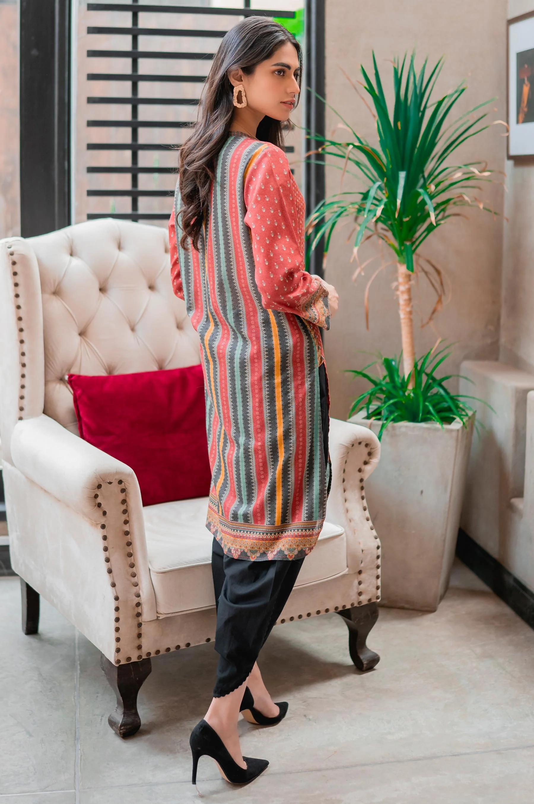 Stitched 1 Piece Digital Printed Khaddar Shirt - Image 2