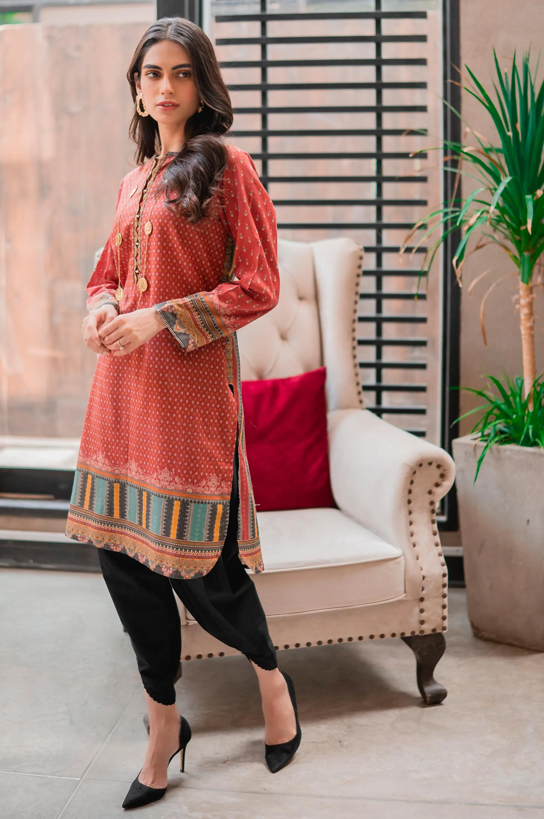 Stitched 1 Piece Digital Printed Khaddar Shirt - Image 3
