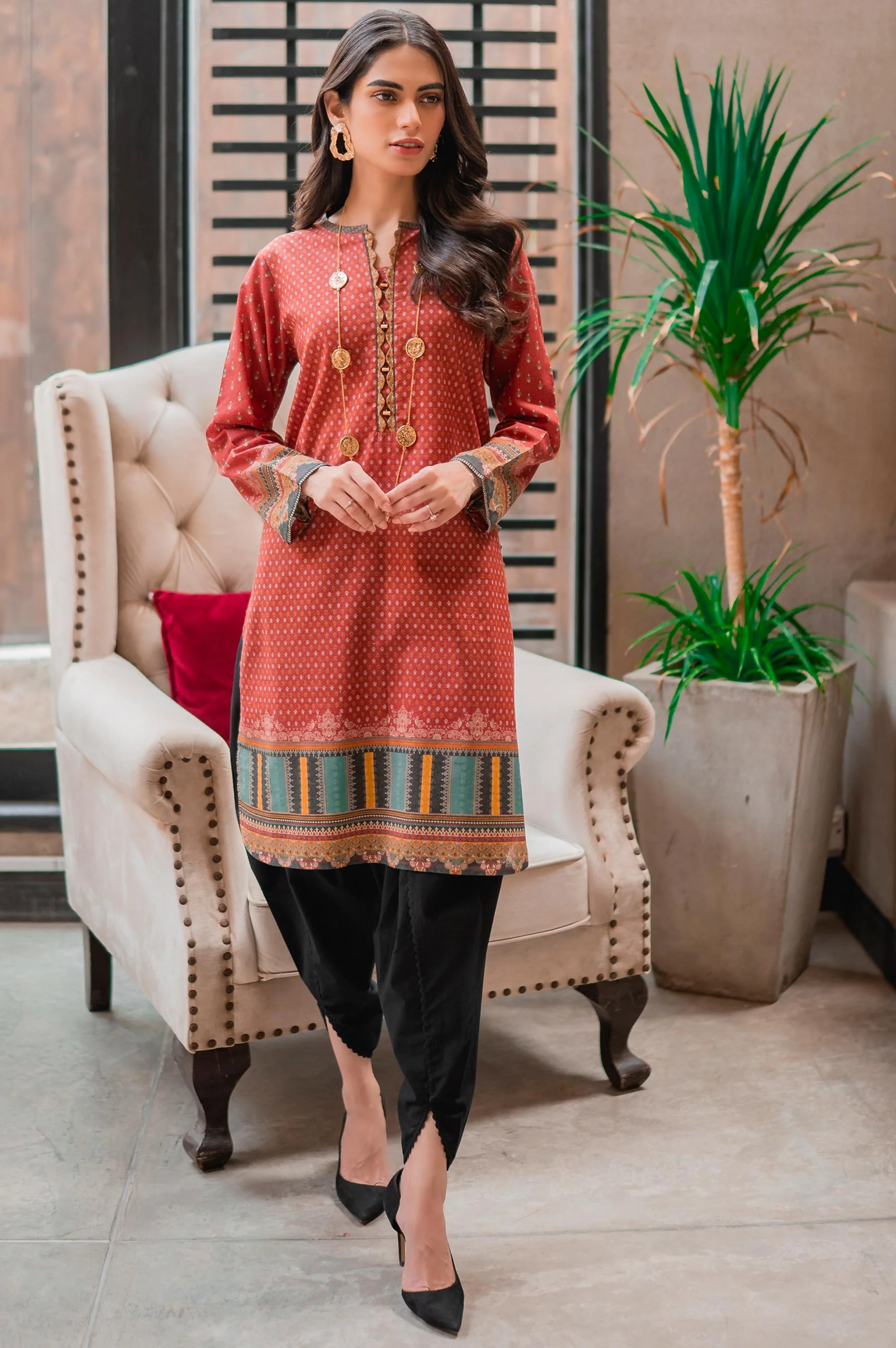 Stitched 1 Piece Digital Printed Khaddar Shirt - Image 5