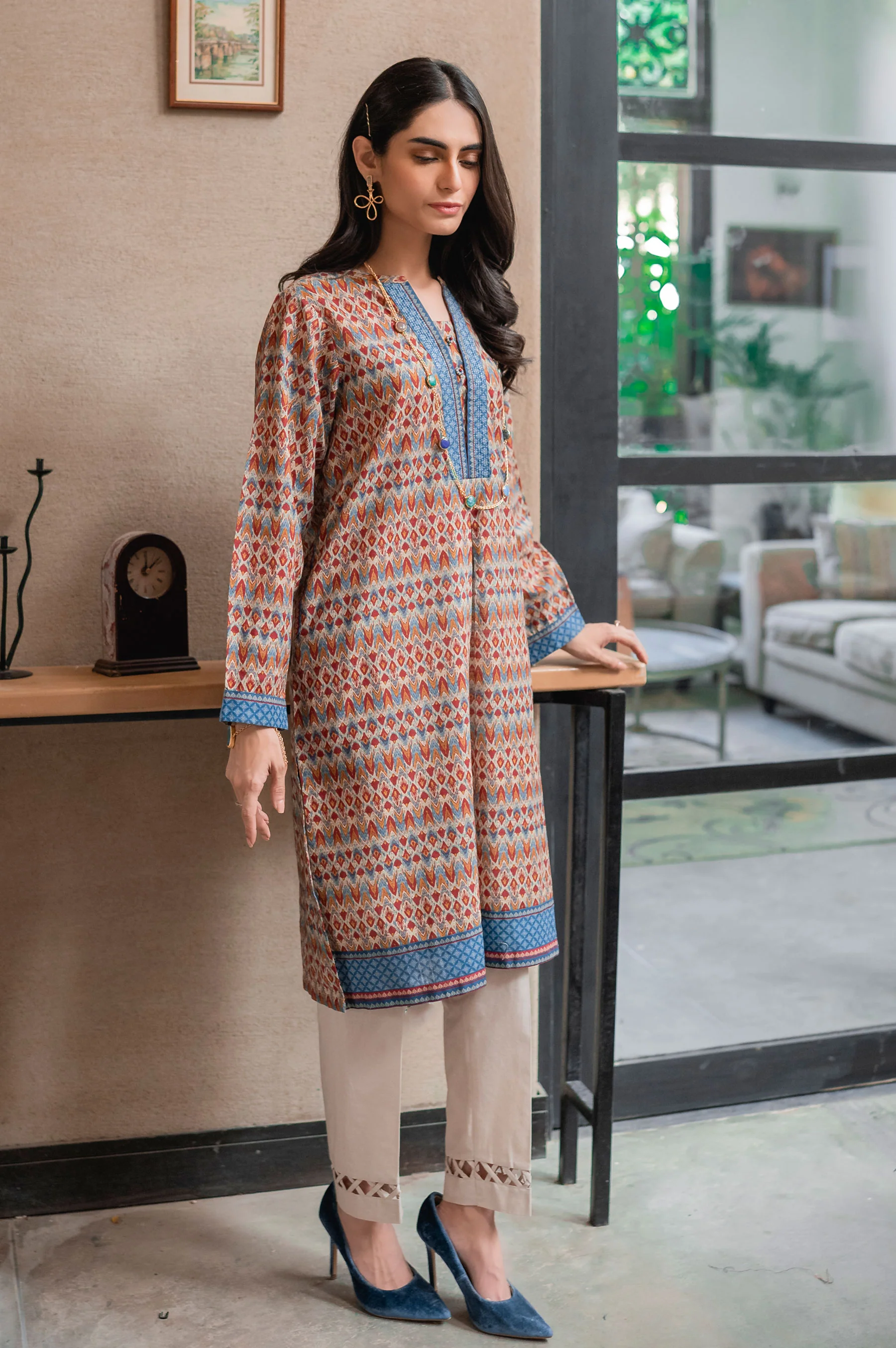 Stitched 1 Piece Digital Printed Khaddar Shirt - Image 4