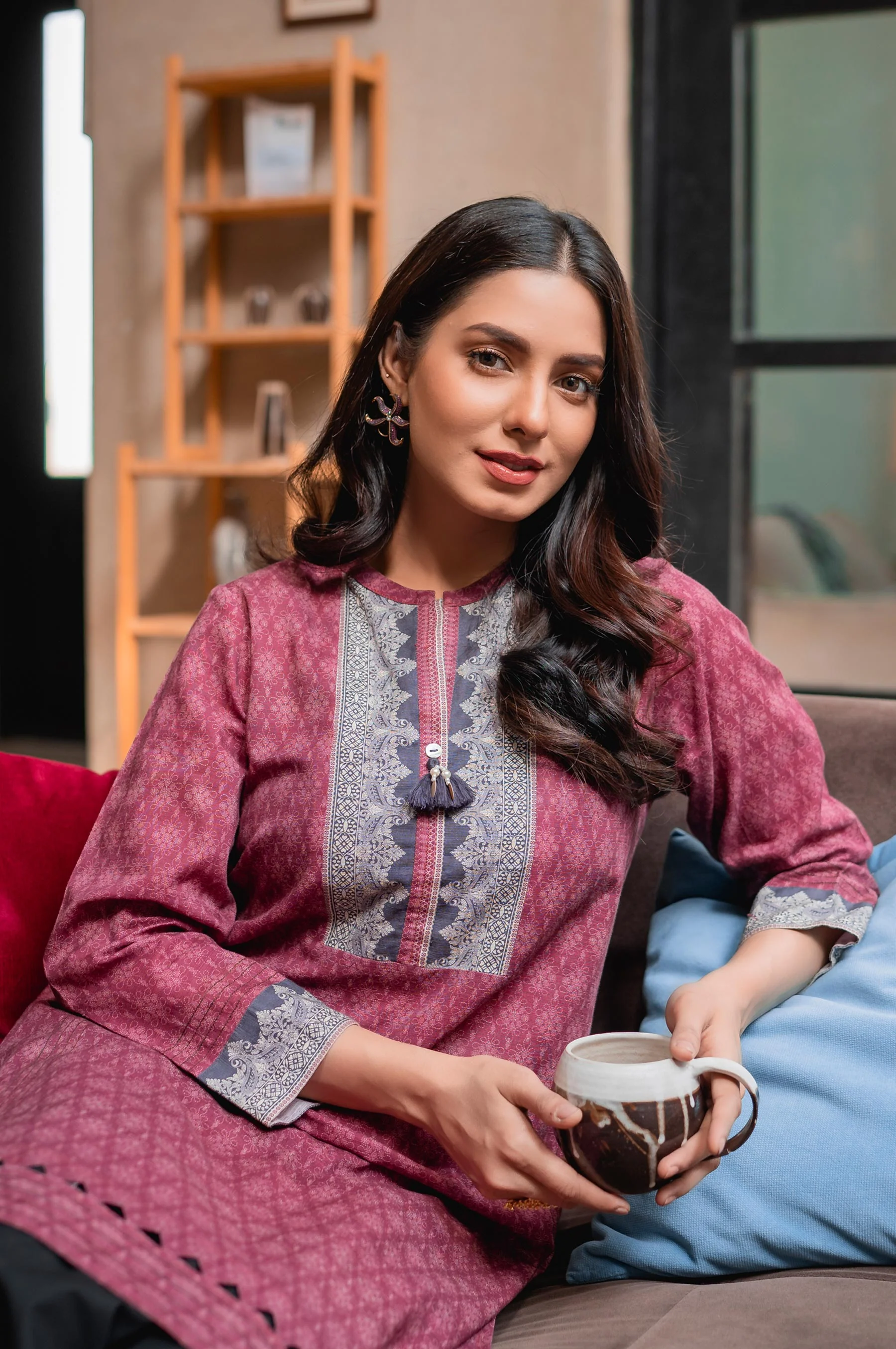 Stitched 1 Piece Digital Printed Khaddar Shirt - Image 5