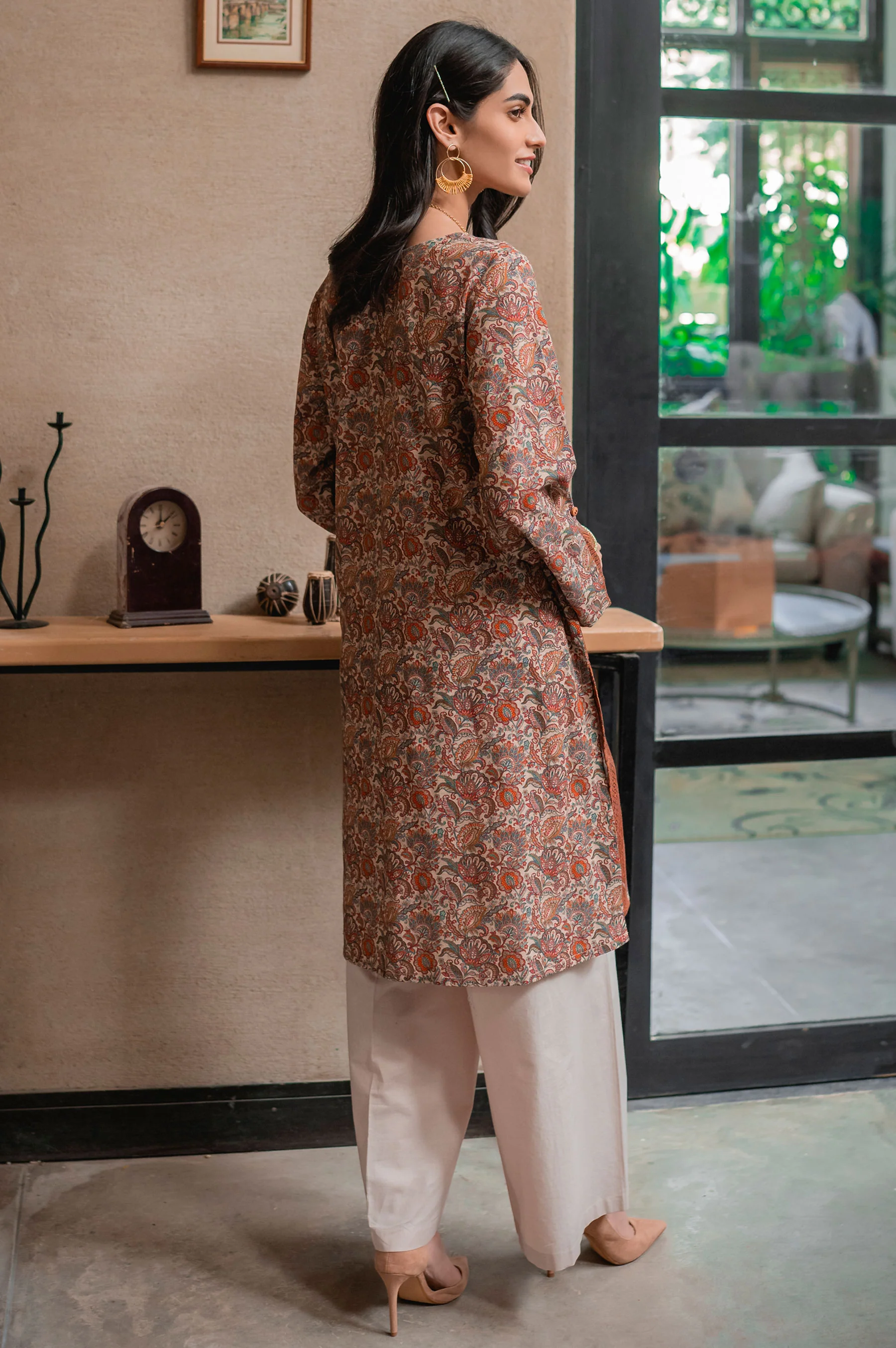 Stitched 1 Piece Digital Printed Khaddar Shirt - Image 2