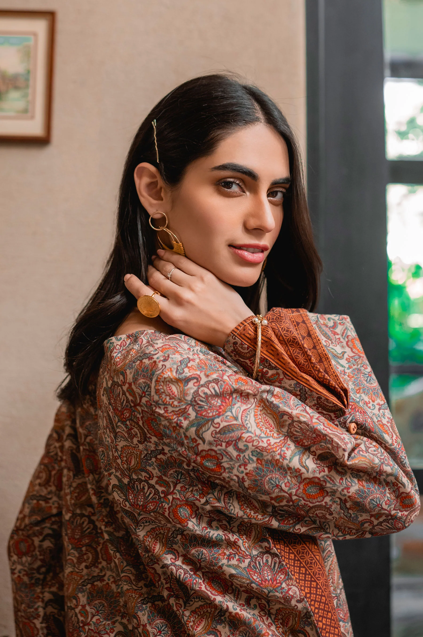 Stitched 1 Piece Digital Printed Khaddar Shirt - Image 5