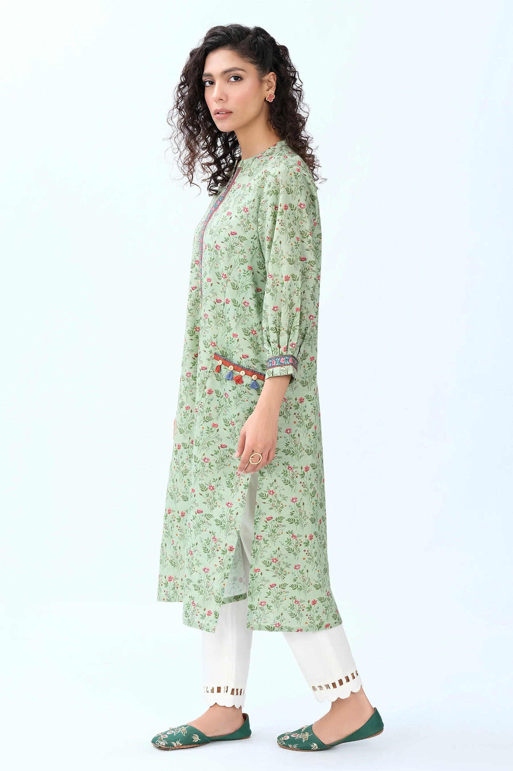 Stitched 1 Piece Digital Printed Khaddar Shirt - Image 2