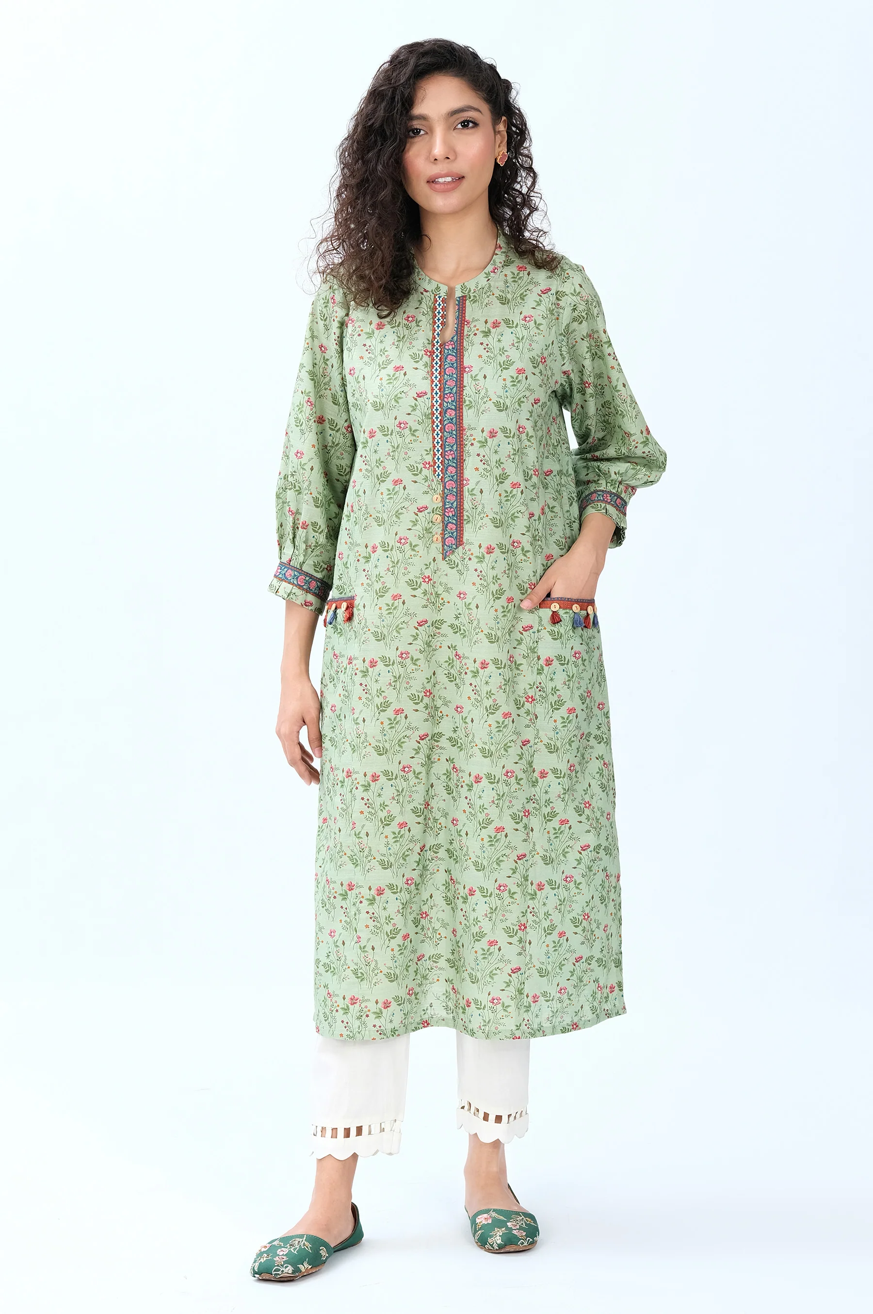 Stitched 1 Piece Digital Printed Khaddar Shirt - Image 4