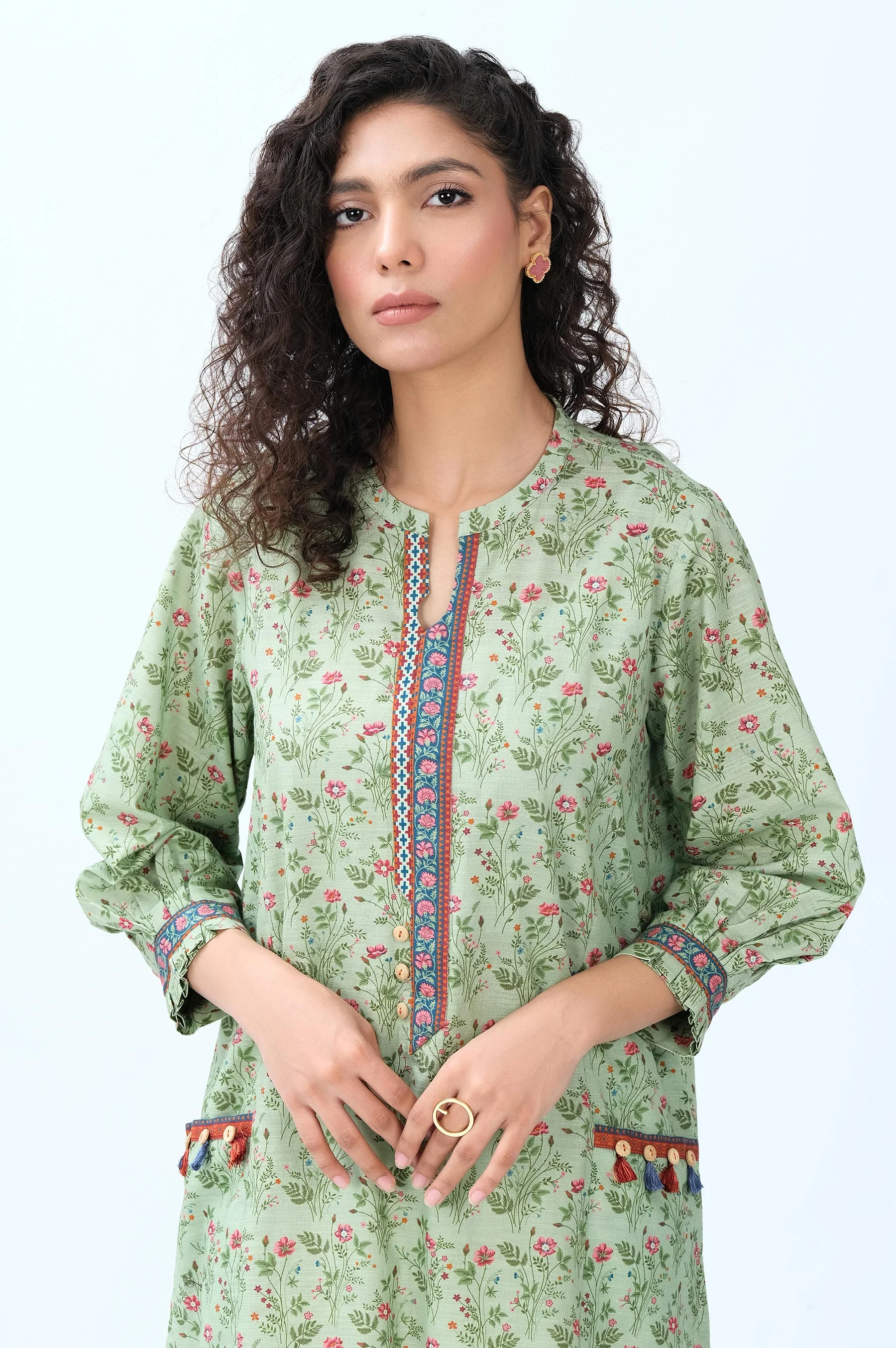Stitched 1 Piece Digital Printed Khaddar Shirt - Image 6
