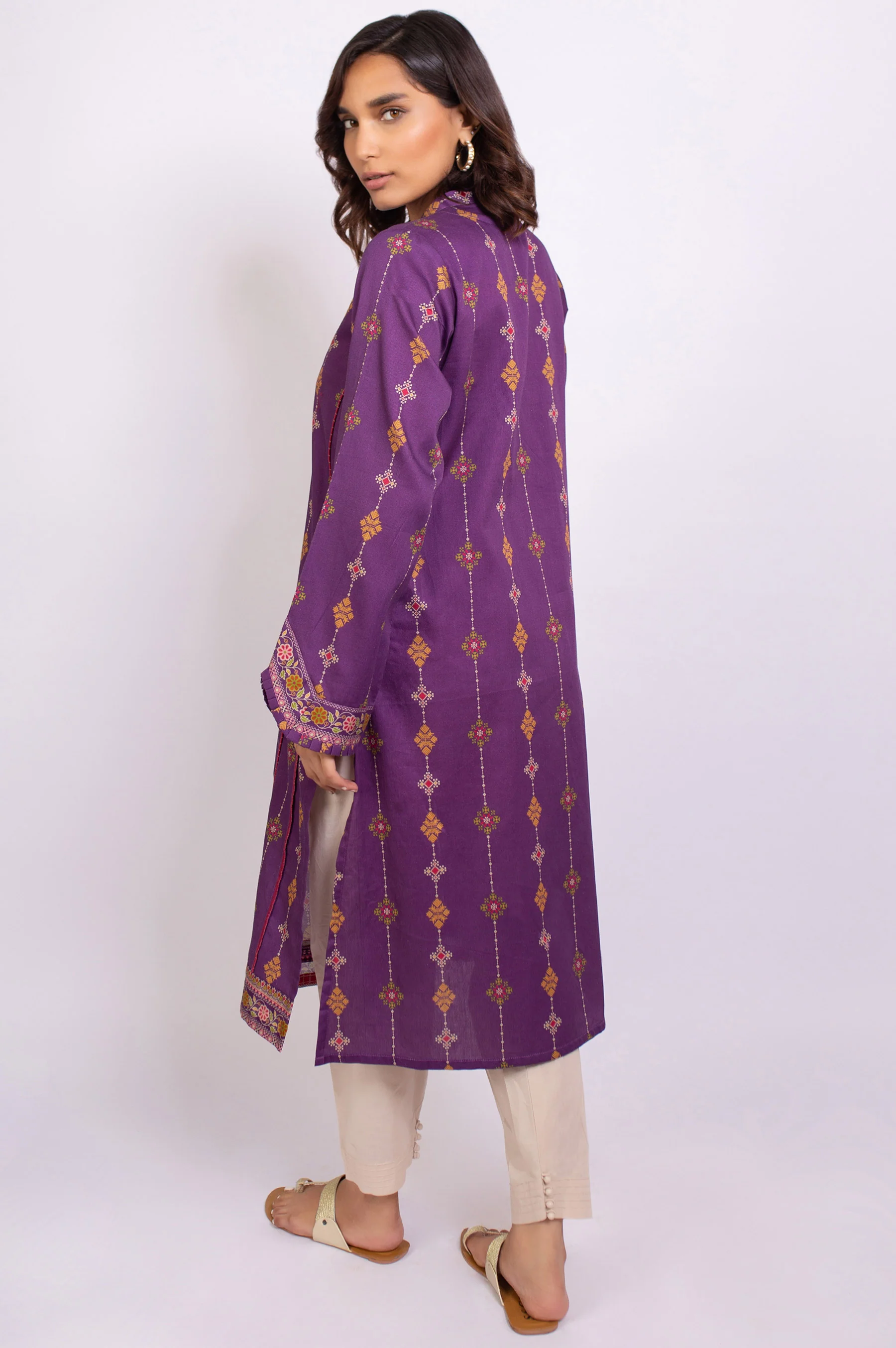 Stitched 1 Piece Digital Printed Khaddar Shirt - Image 2