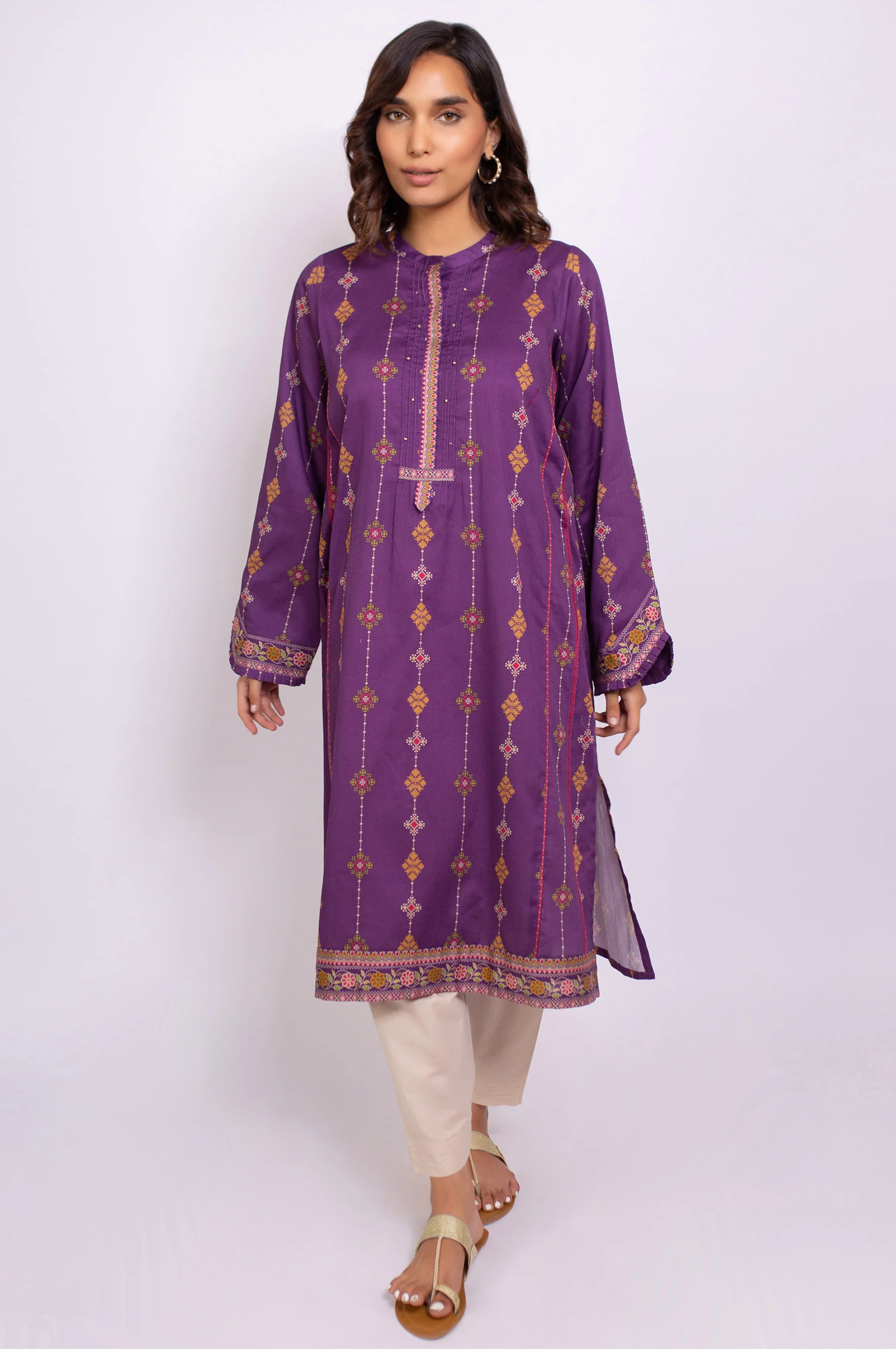 Stitched 1 Piece Digital Printed Khaddar Shirt - Image 3
