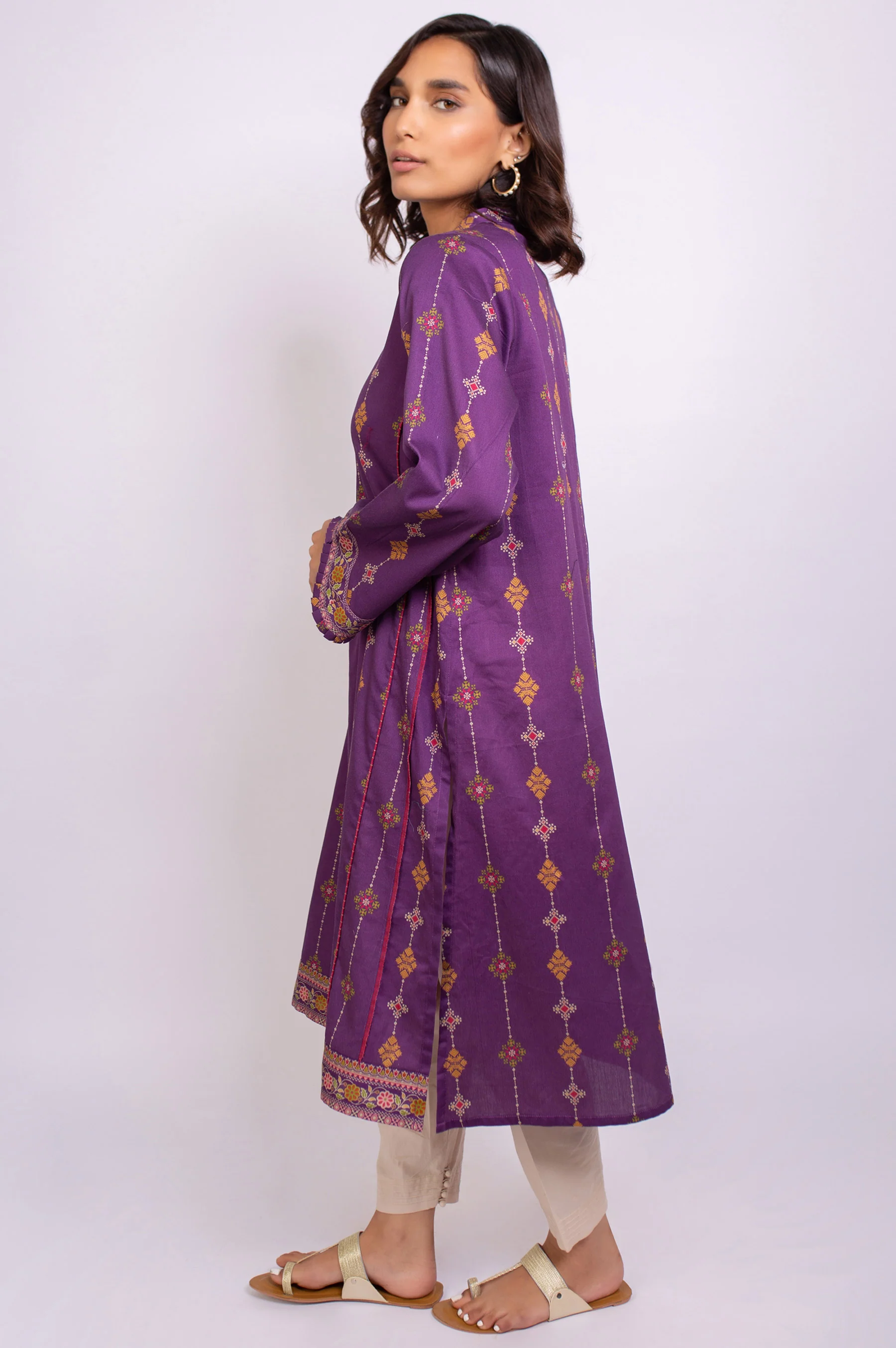 Stitched 1 Piece Digital Printed Khaddar Shirt - Image 4
