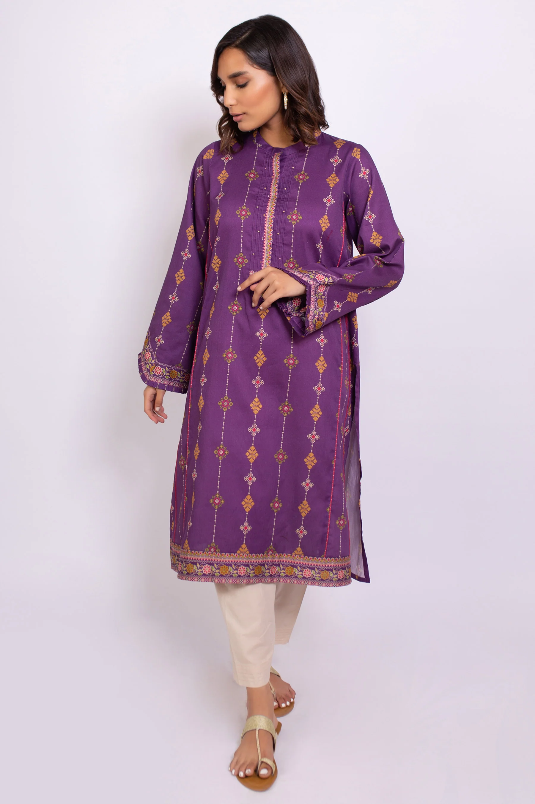 Stitched 1 Piece Digital Printed Khaddar Shirt - Image 5