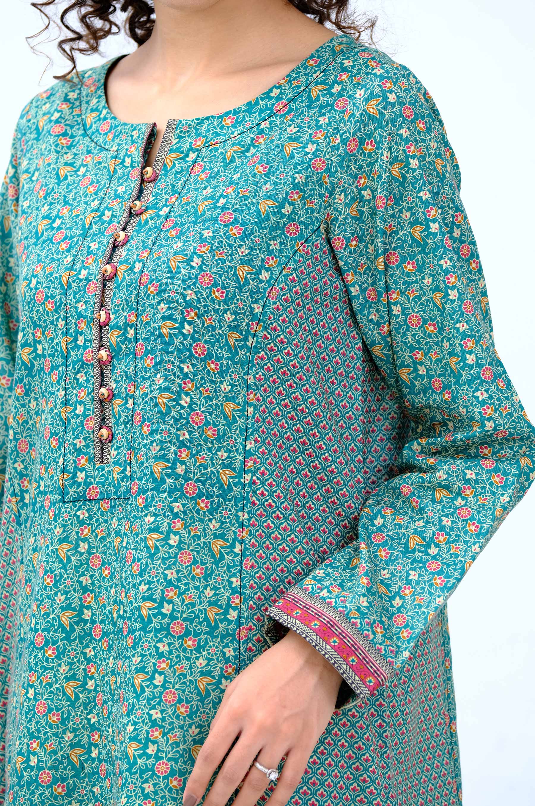 Stitched 1 Piece Digital Printed Khaddar Shirt - Image 6