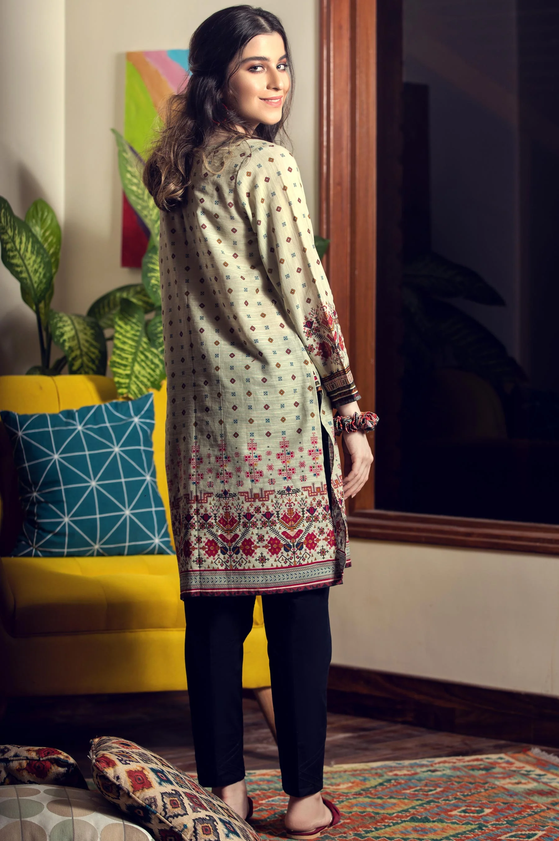 Stitched 1 Piece Digital Printed Khaddar Shirt - Image 2