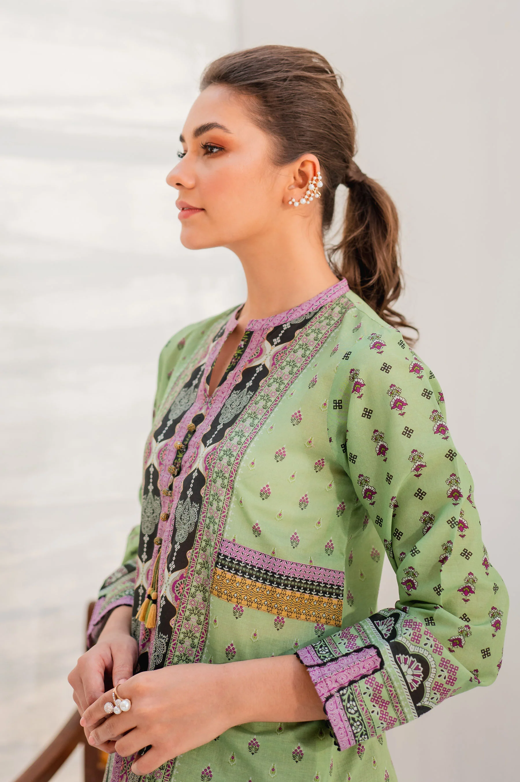 Stitched 1 Piece Digital Printed Lawn Shirt - Image 3