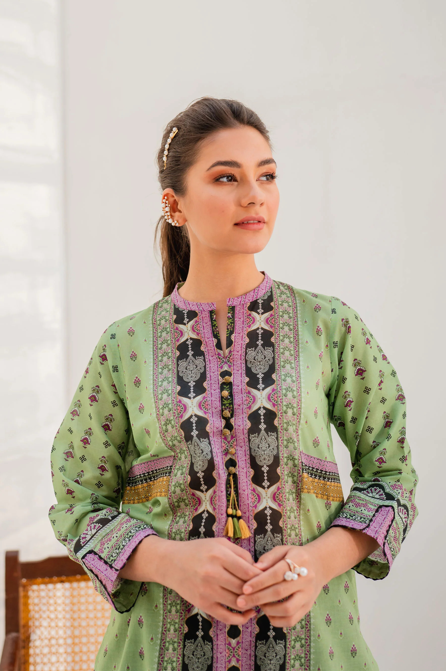 Stitched 1 Piece Digital Printed Lawn Shirt - Image 4